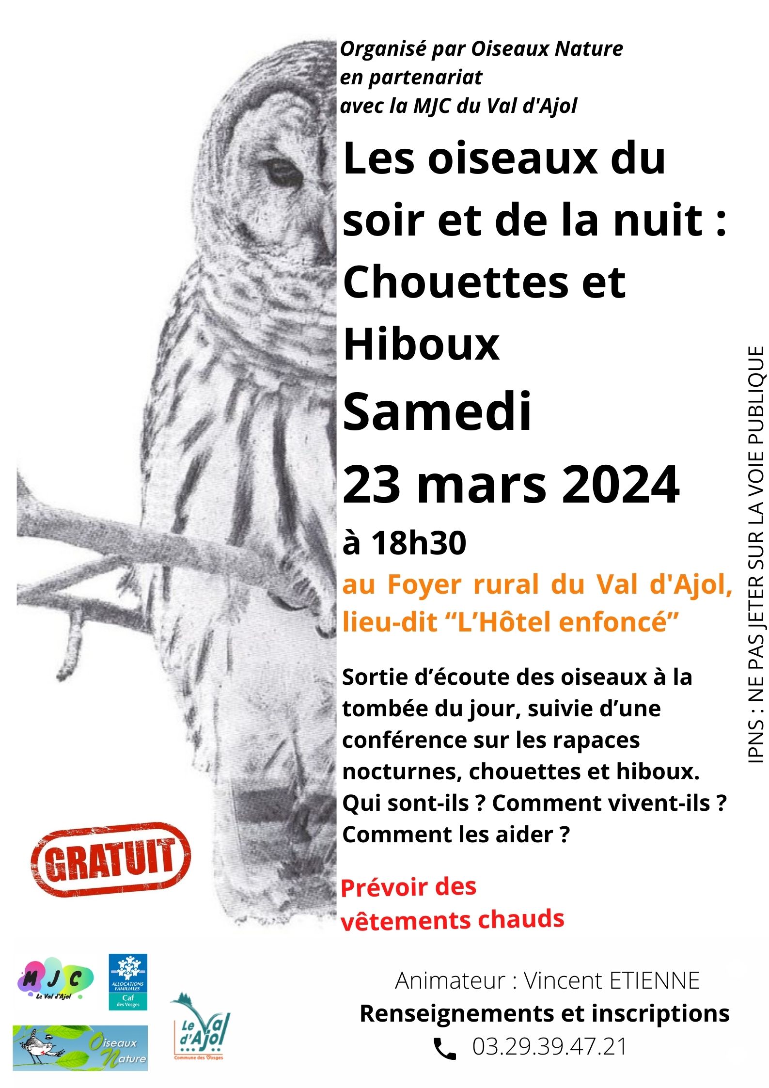 Sortie nature : chouettes et hiboux Sortie nature : chouettes et hiboux