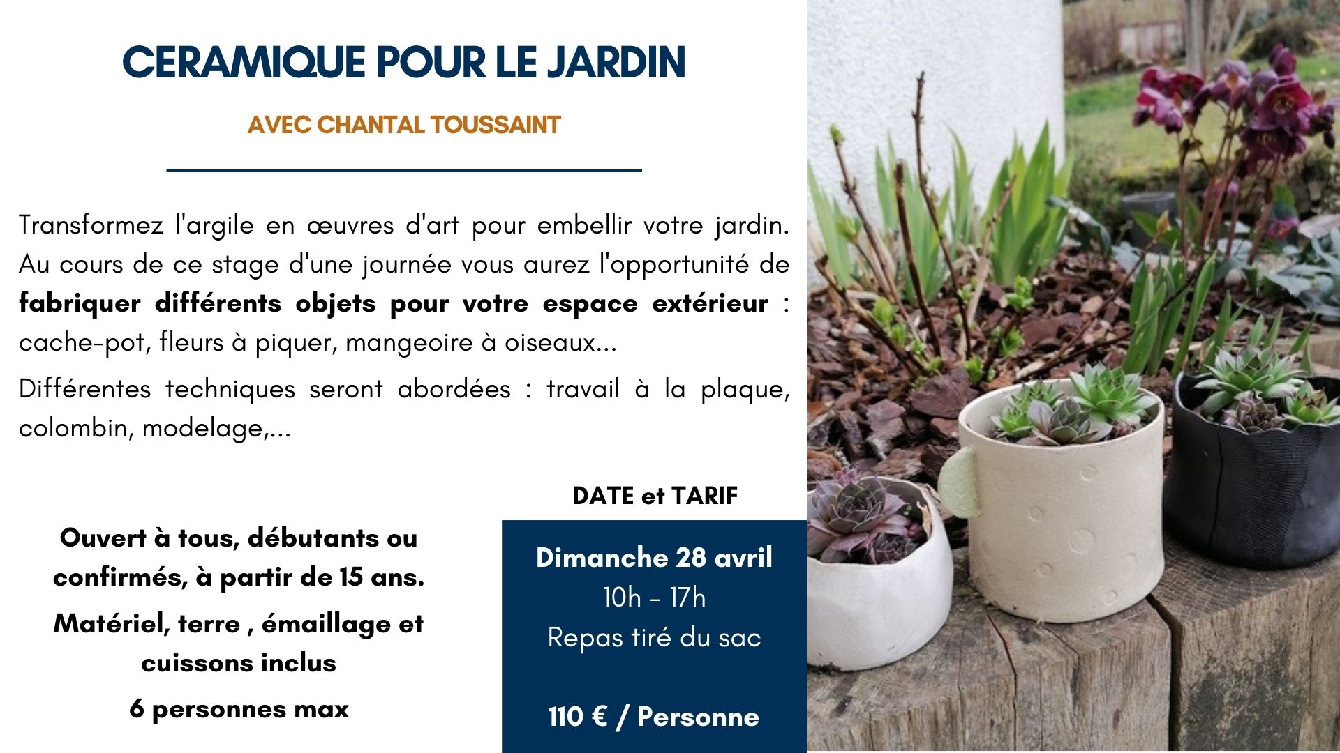 Atelier “Céramique pour le jardin” Atelier “Céramique pour le jardin”