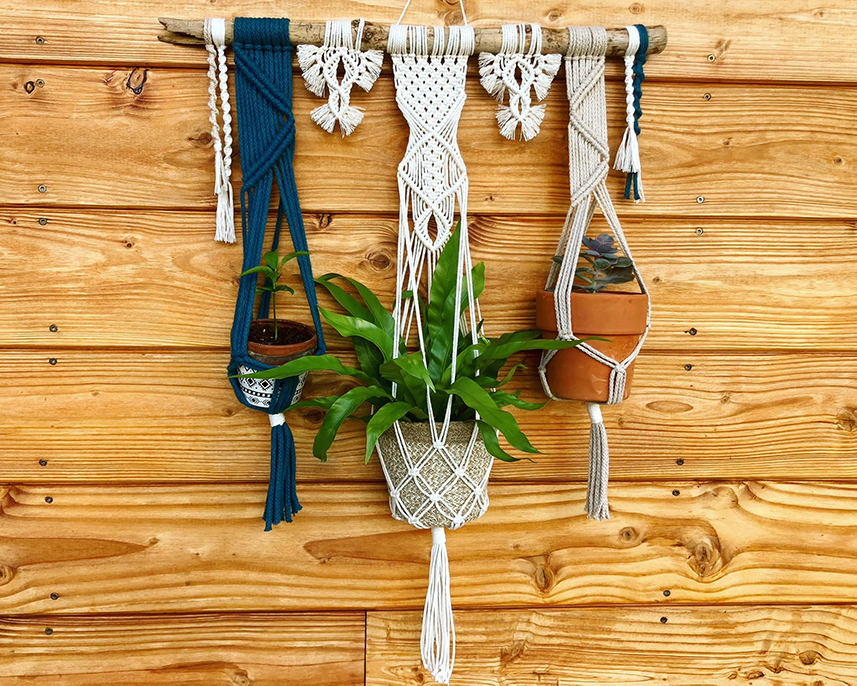 Atelier macramé : suspension pour pots avec Salomette les petites mains Atelier macramé : suspension pour pots avec Salomette les petites mains