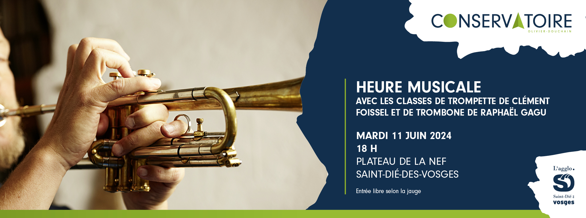 Heure musicale avec les classes de trompette et trombone de Clément Foissel et Raphaël Gagu Heure musicale avec les classes de trompette et trombone de Clément Foissel et Raphaël Gagu