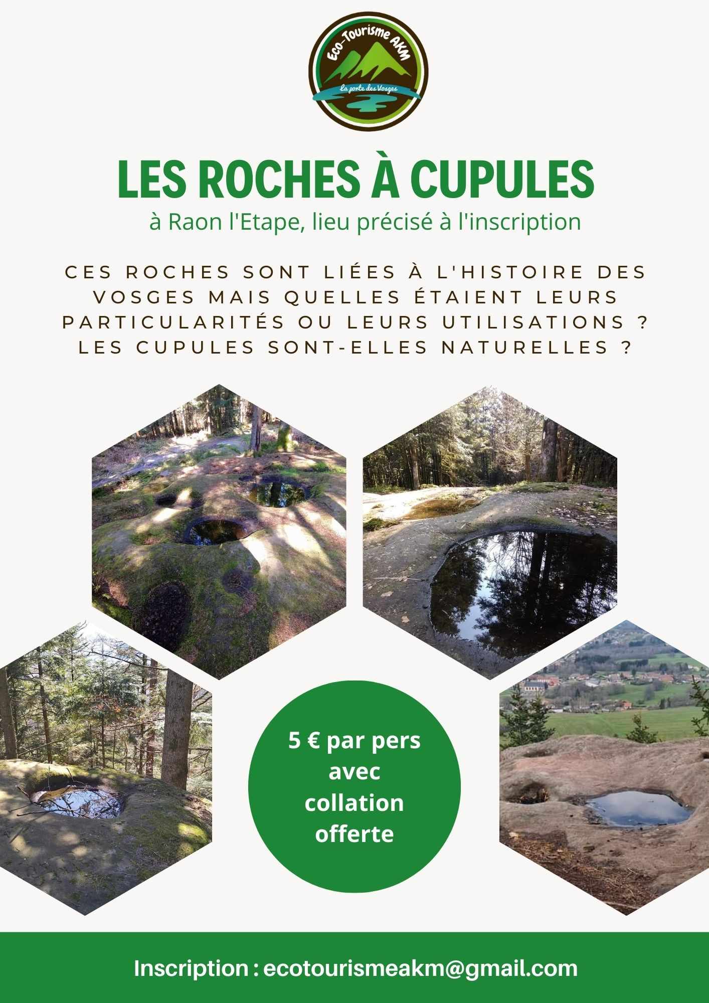 Visite guidée, animée sur les Roches à cupules Visite guidée, animée sur les Roches à cupules