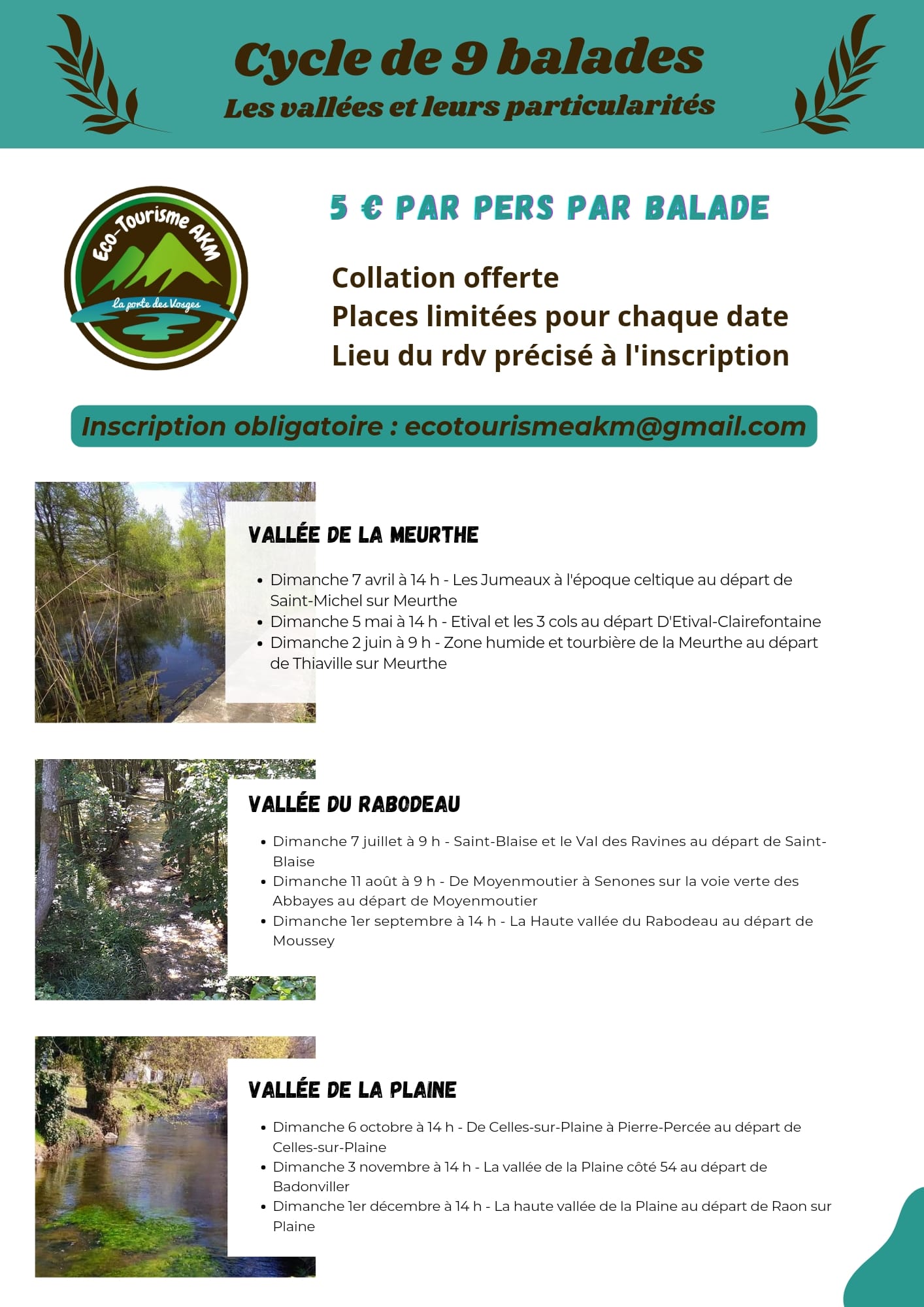Les vallées et leurs particularités