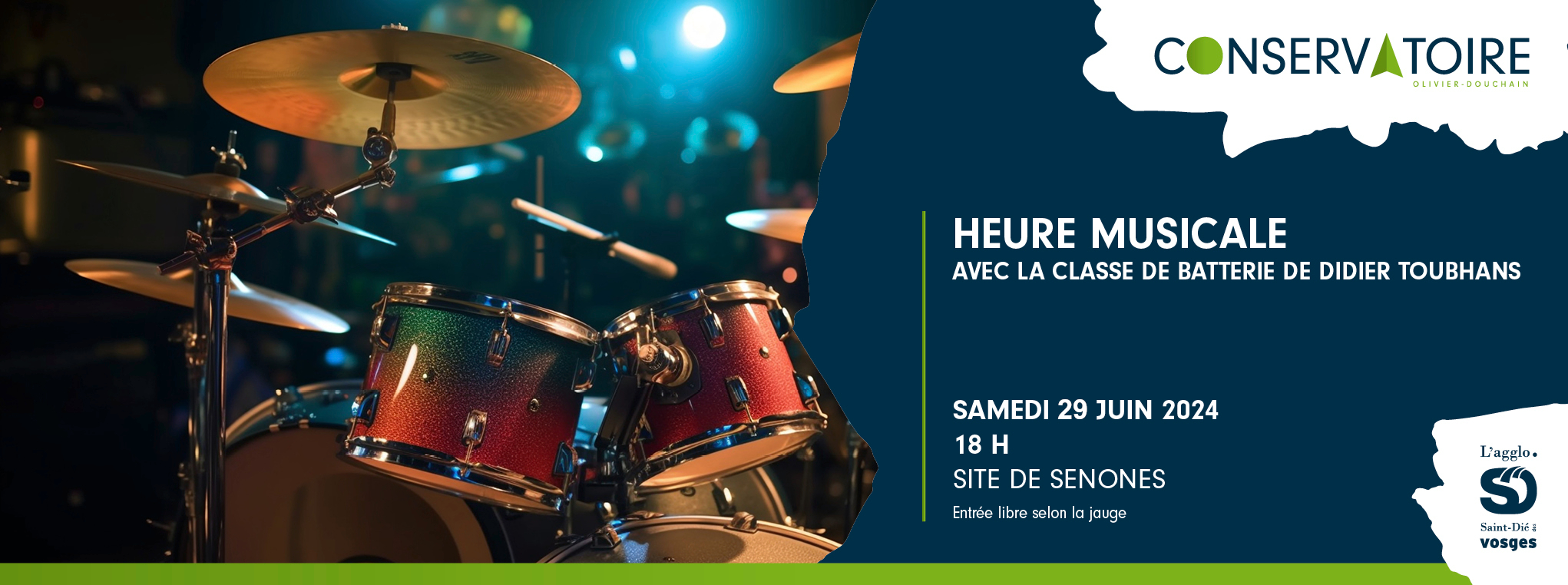 Heure musicale avec la classe de batterie de Didier Toubhans