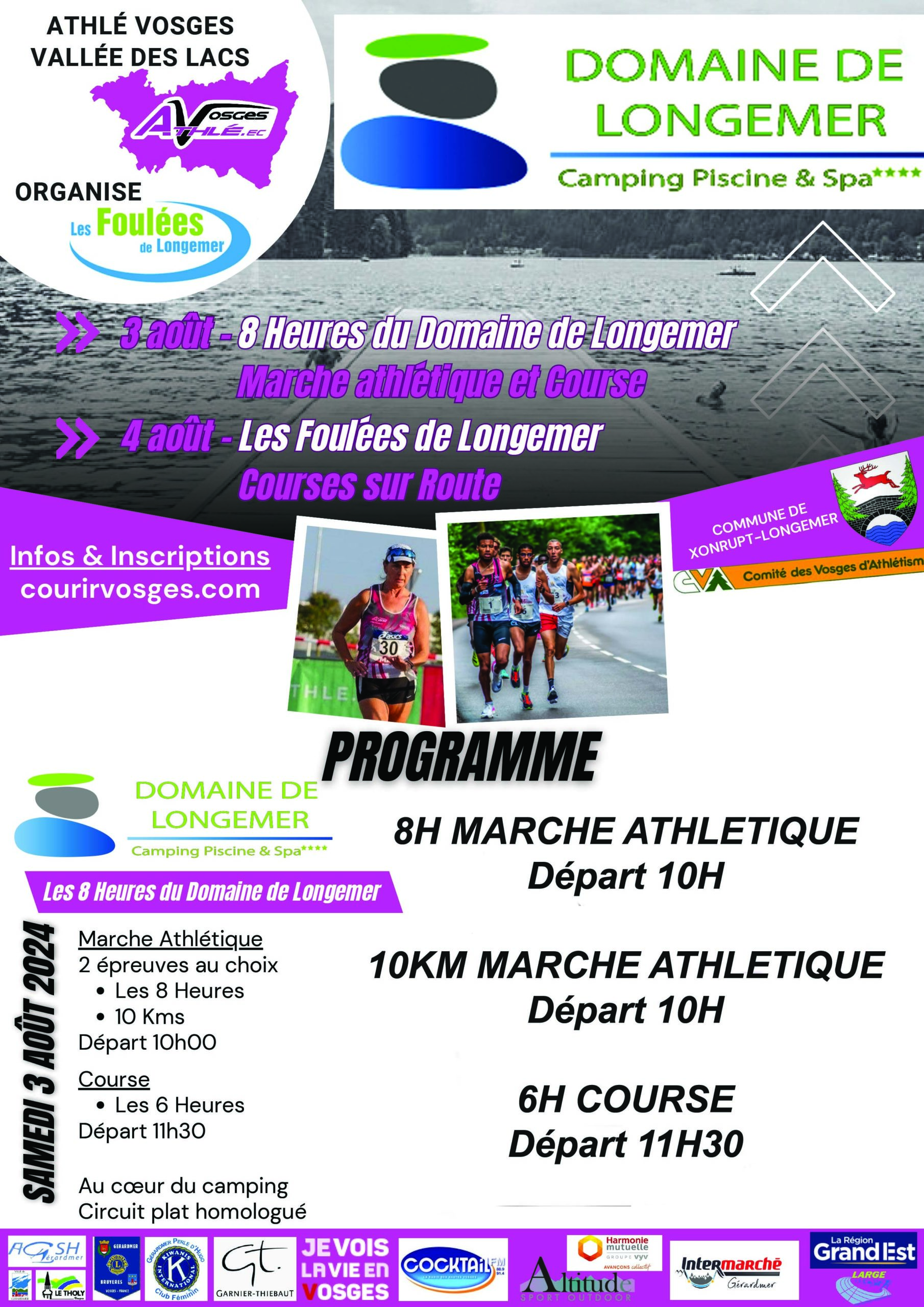 Marcha Athlétique et Course horaire Domaine de Longemer