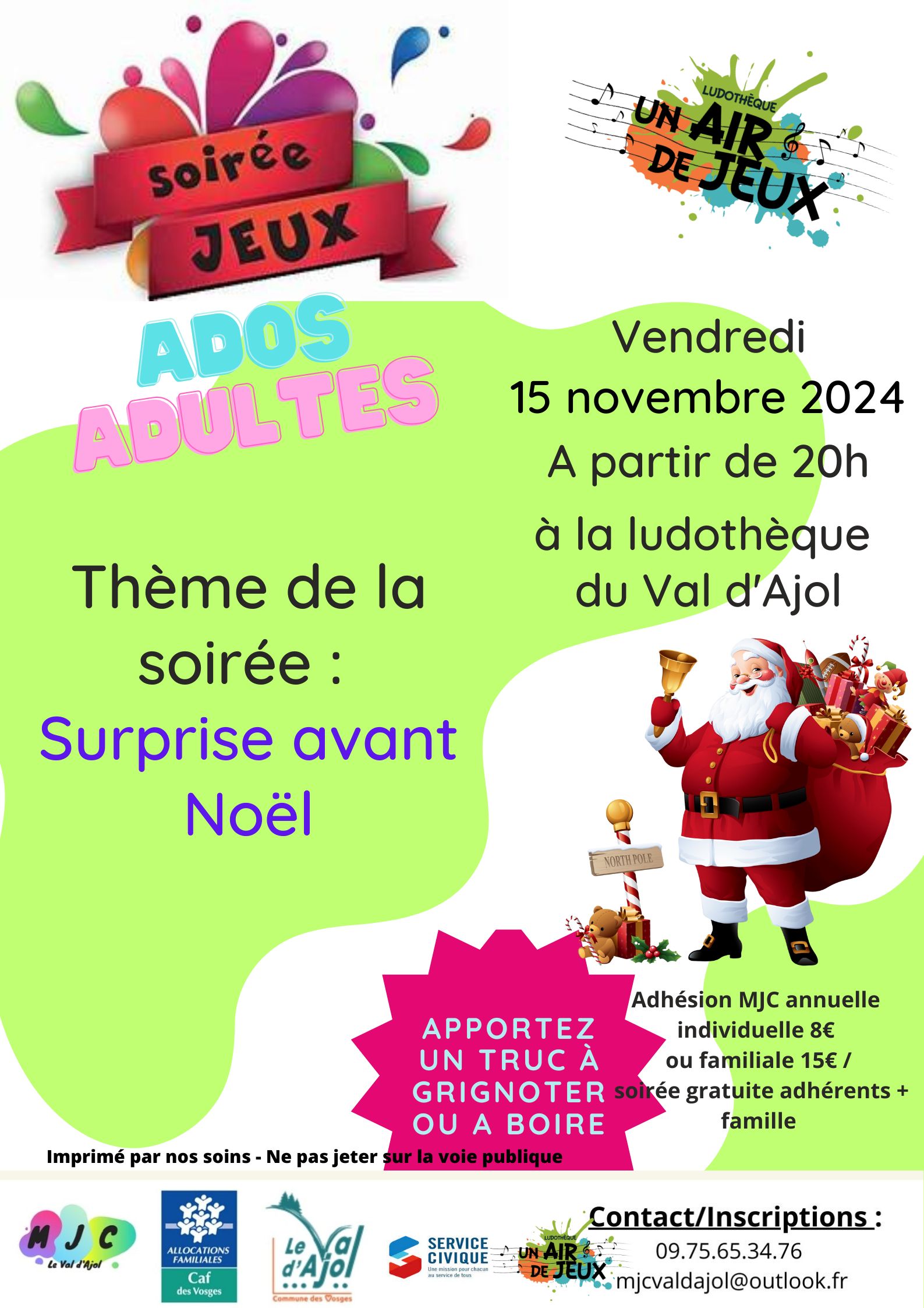 Soirée jeux ados-adultes