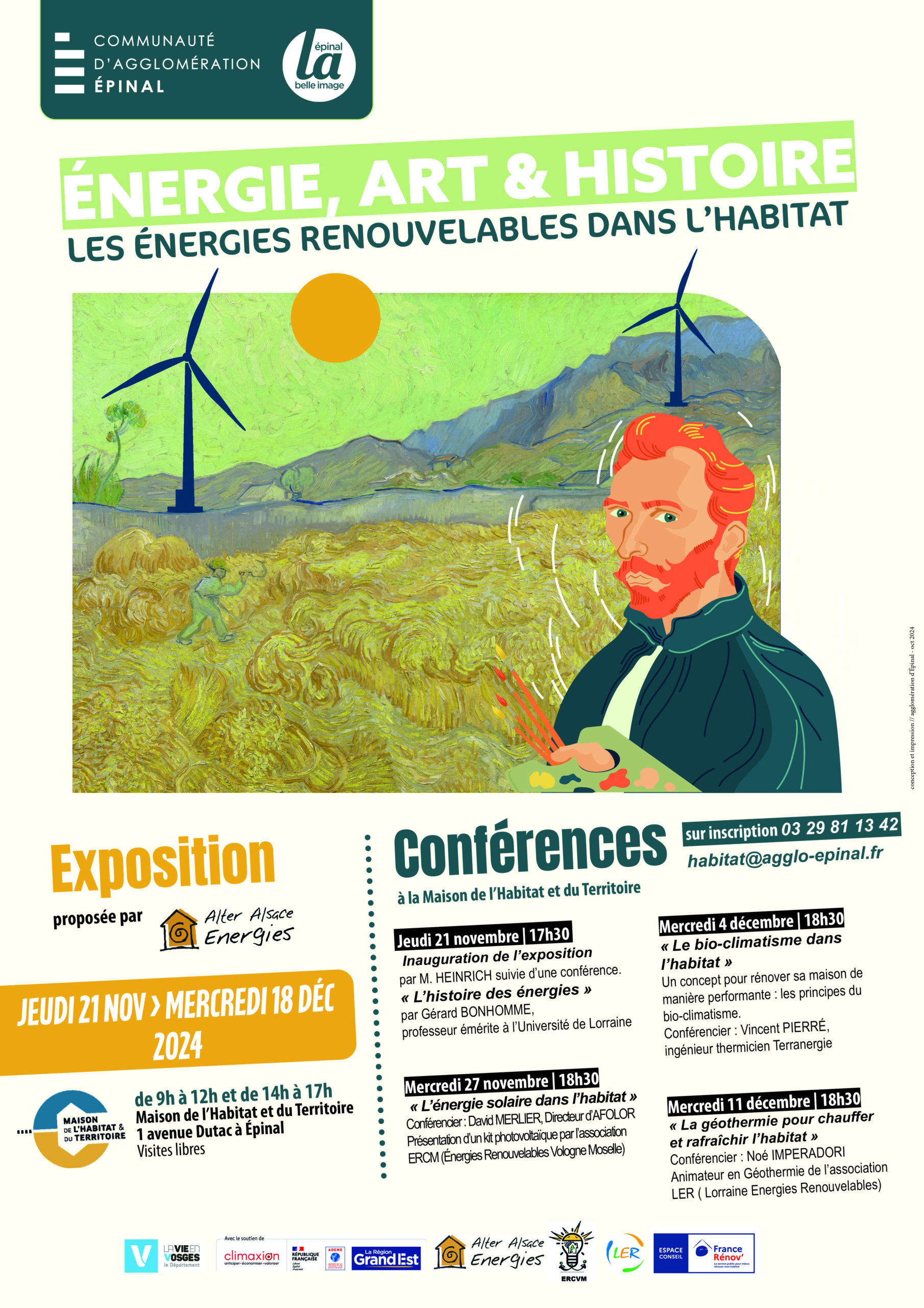 Exposition et Conférences « Énergie, art et histoire » Les énergies renouvelables dans l’habitat Exposition et Conférences « Énergie, art et histoire » Les énergies renouvelables dans l’habitat