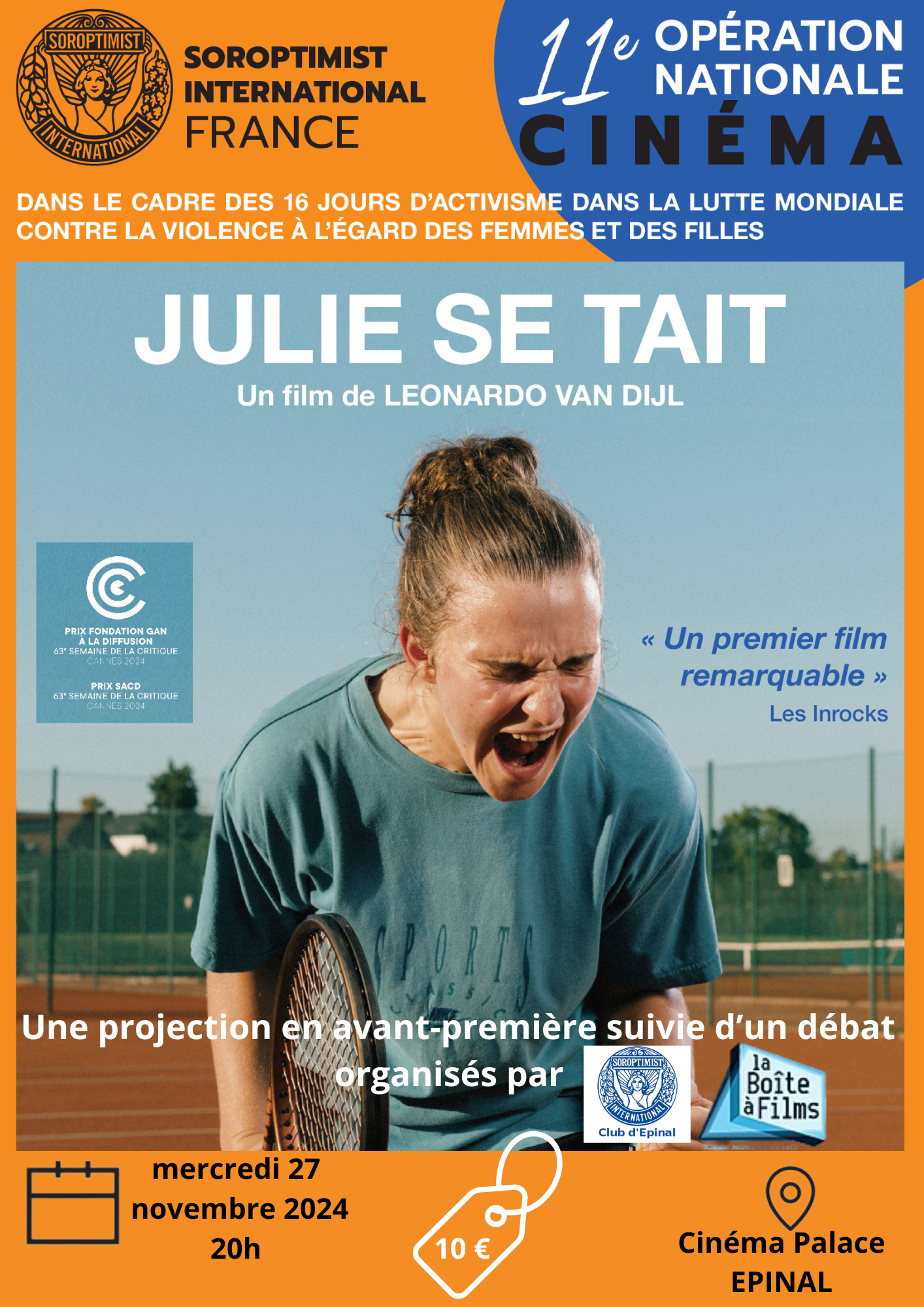 Projection du film en avant-première “Julie se tait” Projection du film en avant-première “Julie se tait”