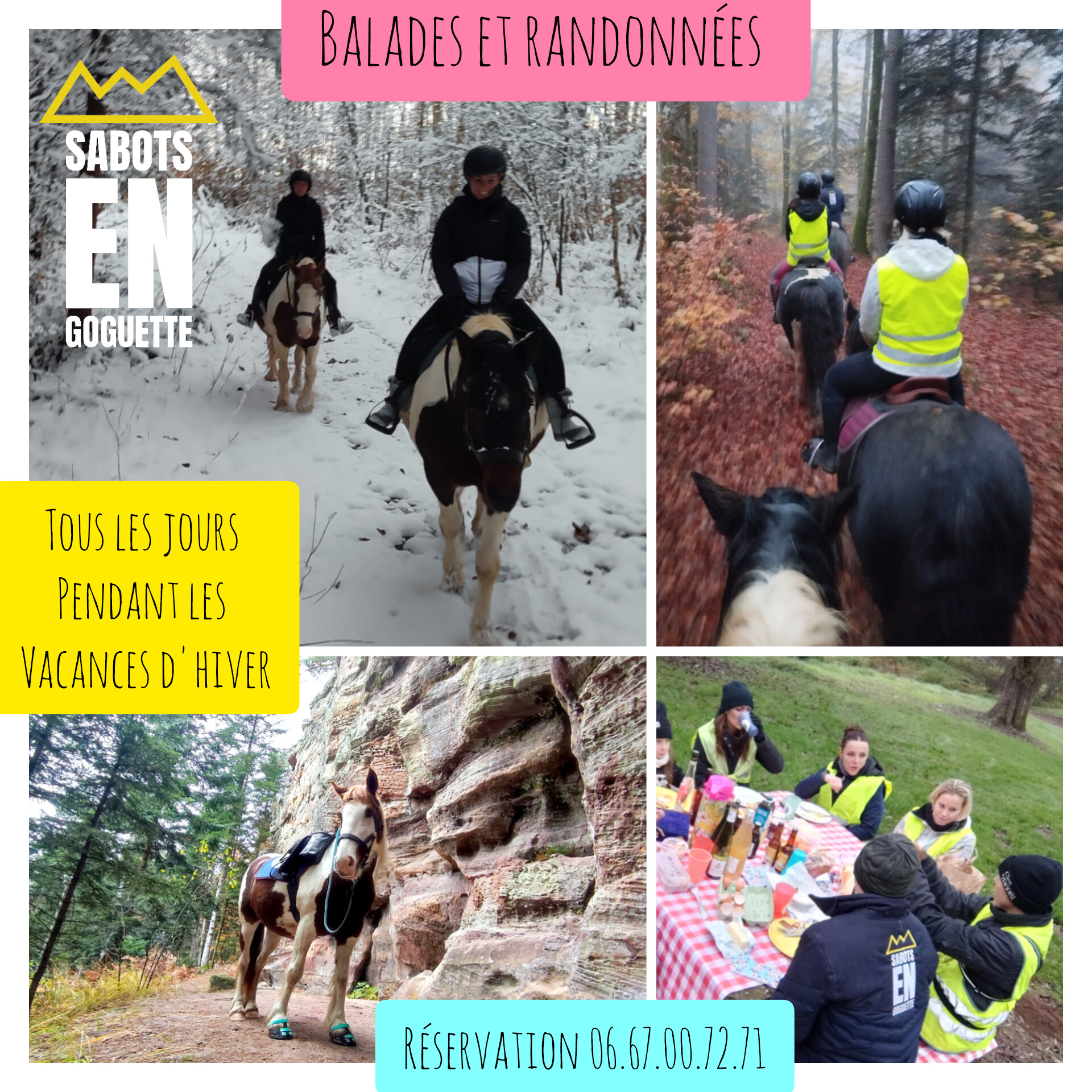 Balade a cheval vacances d’hiver