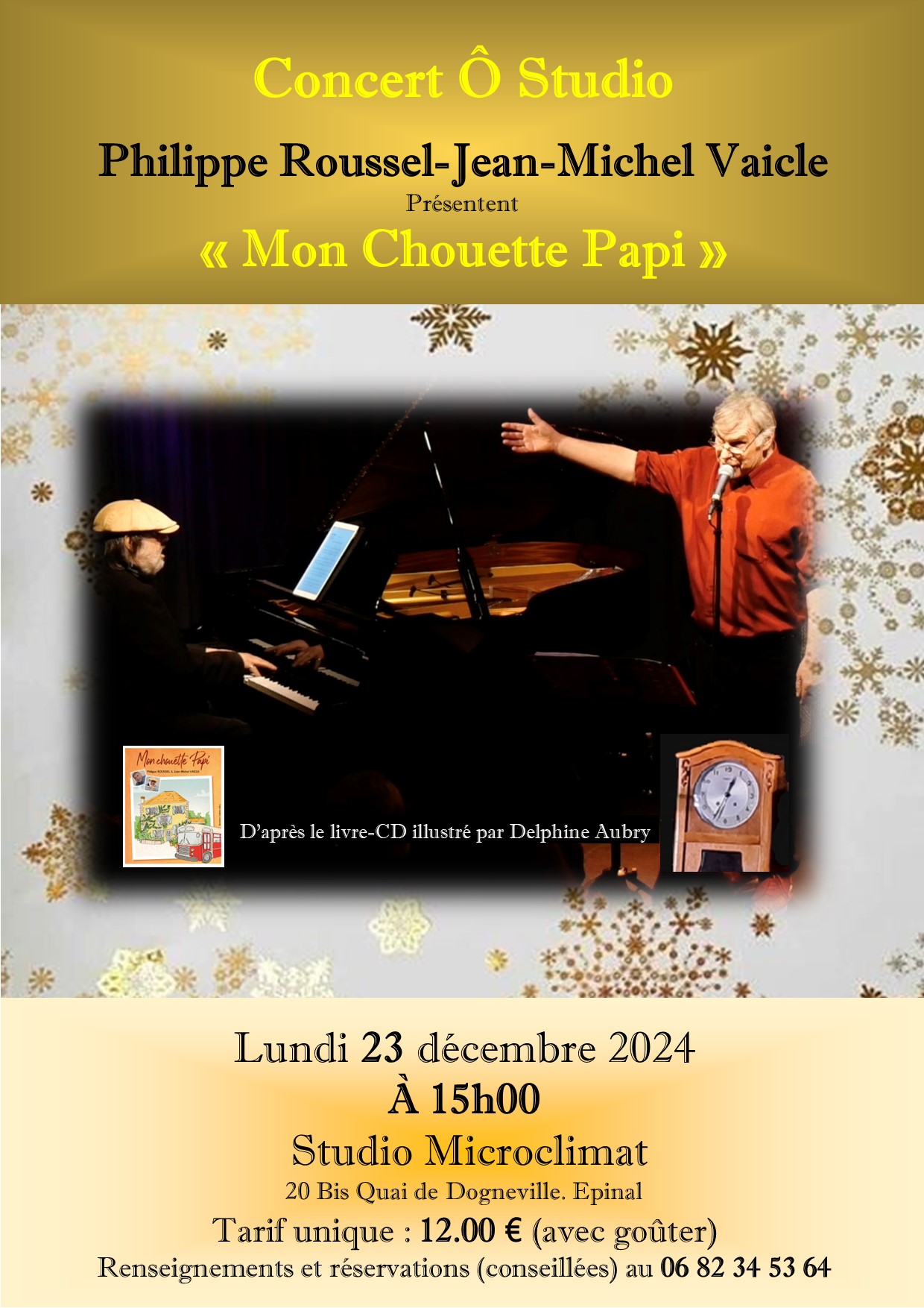 Spectacle Enfants : Mon Chouette Papi en Concert Ô Studio Spectacle Enfants : Mon Chouette Papi en Concert Ô Studio