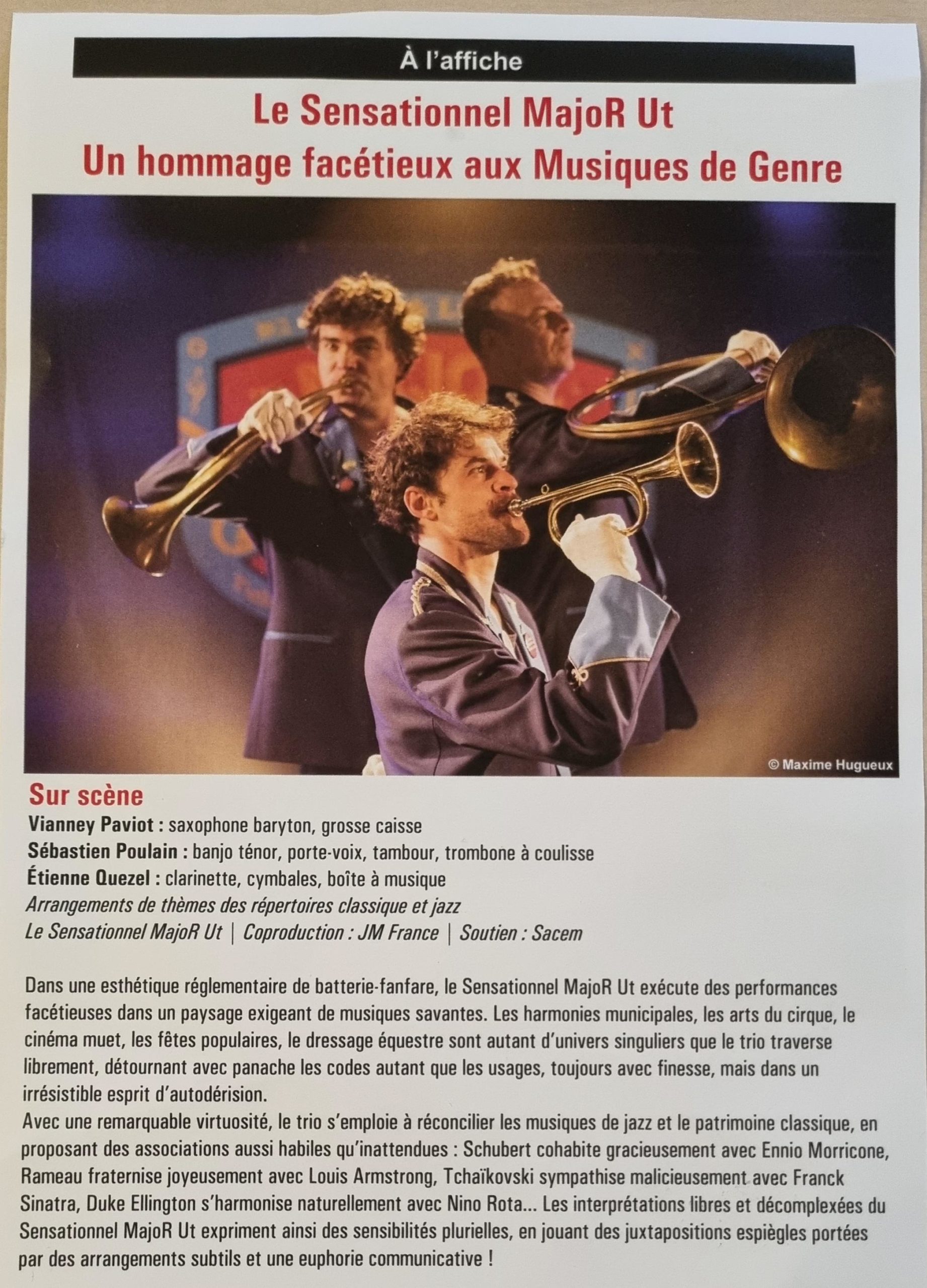 CONCERT TOUT PUBLIC JMFrance VITTEL ‘Le Sensationnel MaJor Ut - 1 CONCERT TOUT PUBLIC JMFrance VITTEL ‘Le Sensationnel MaJor Ut - 1