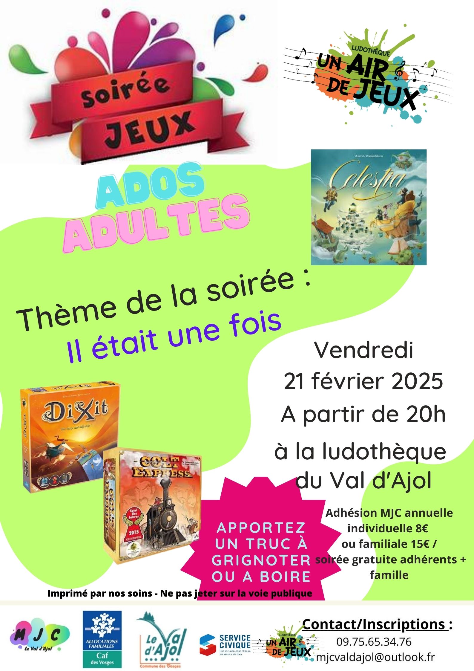 Soirée jeux « Il était une fois »