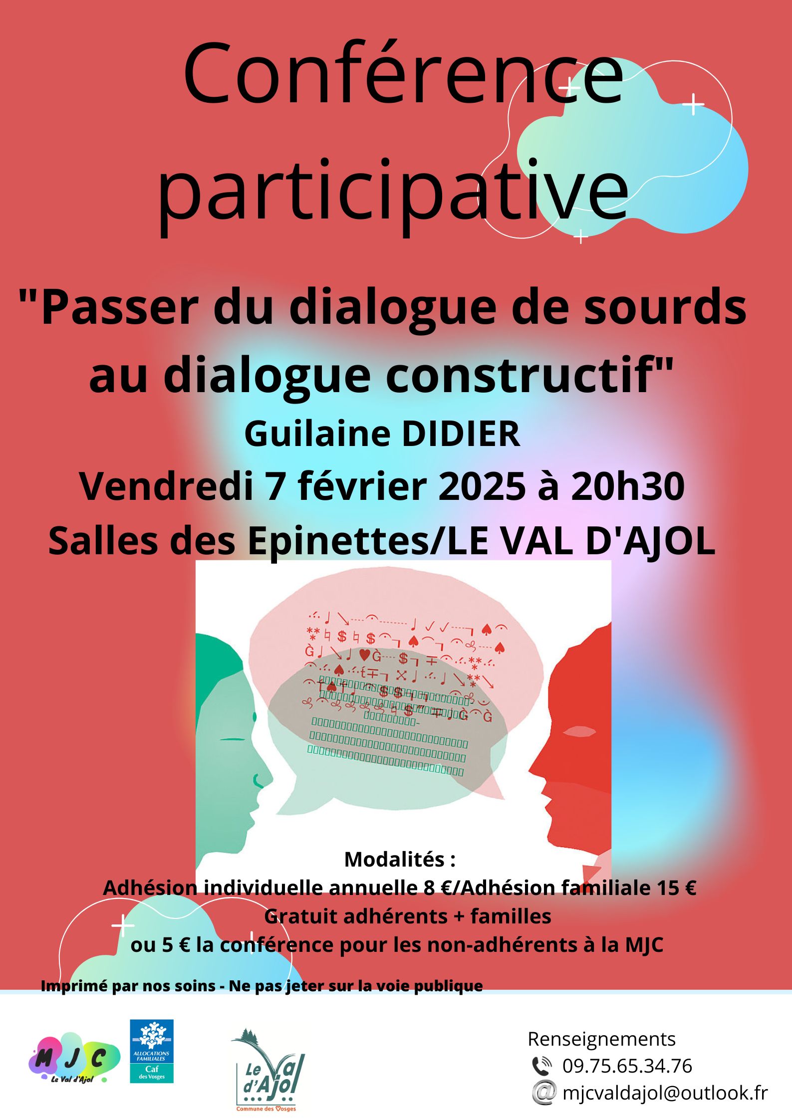 Conférence  » Passer du dialogue de sourds au dialogue constructif »