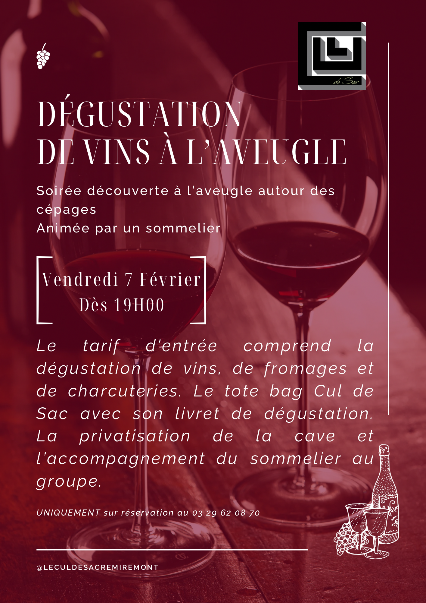 Dégustation à l’aveugle au Cul de Sac