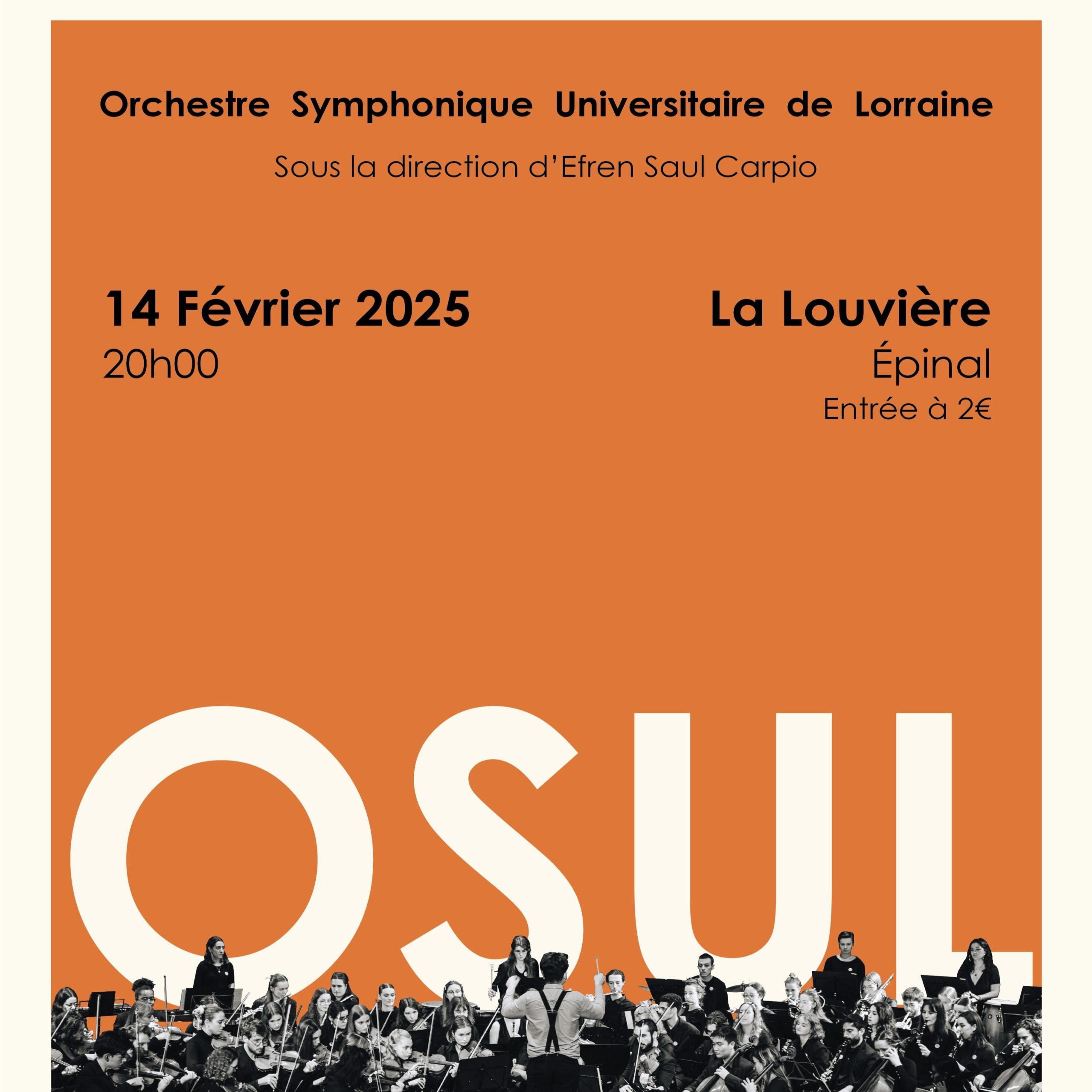 Concert de l&rsquo;Orchestre Symphonique Universitaire de Lorraine à Epinal