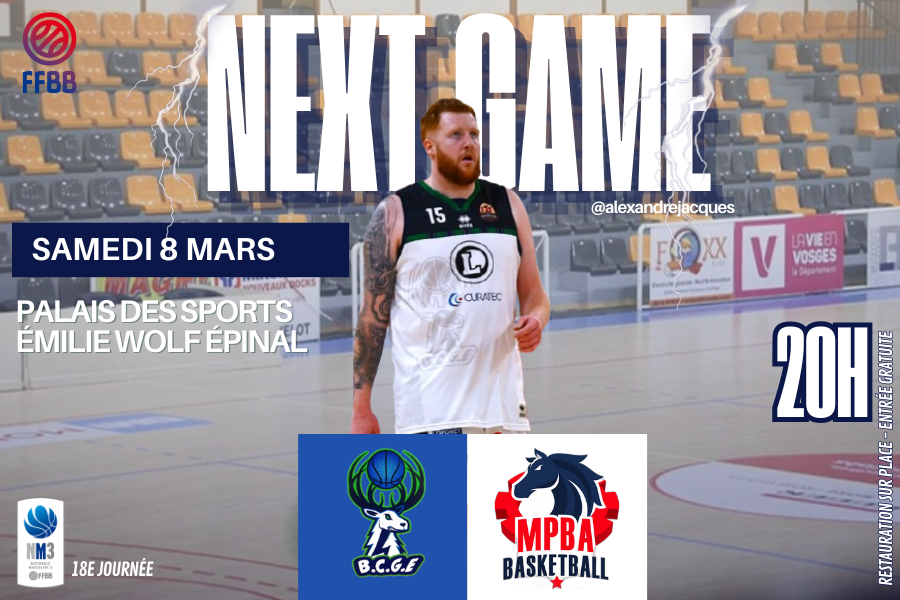 Match NM3 BCGE VS Mulhouse Pfastatt Basket Association