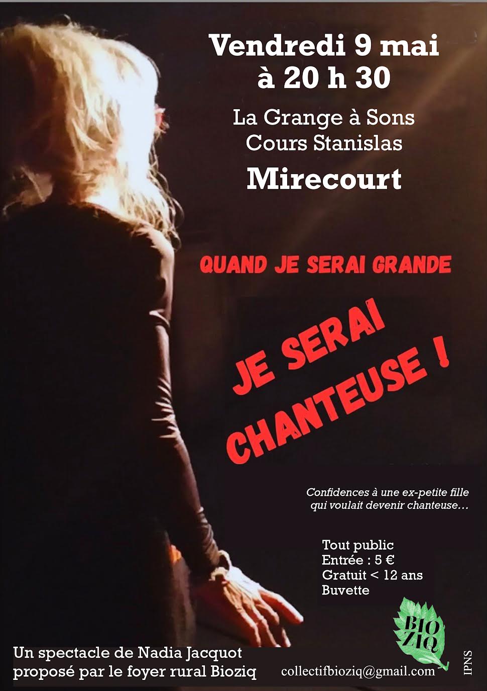 « Quand je serai grande, je serai chanteuse ! » « Quand je serai grande, je serai chanteuse ! »
