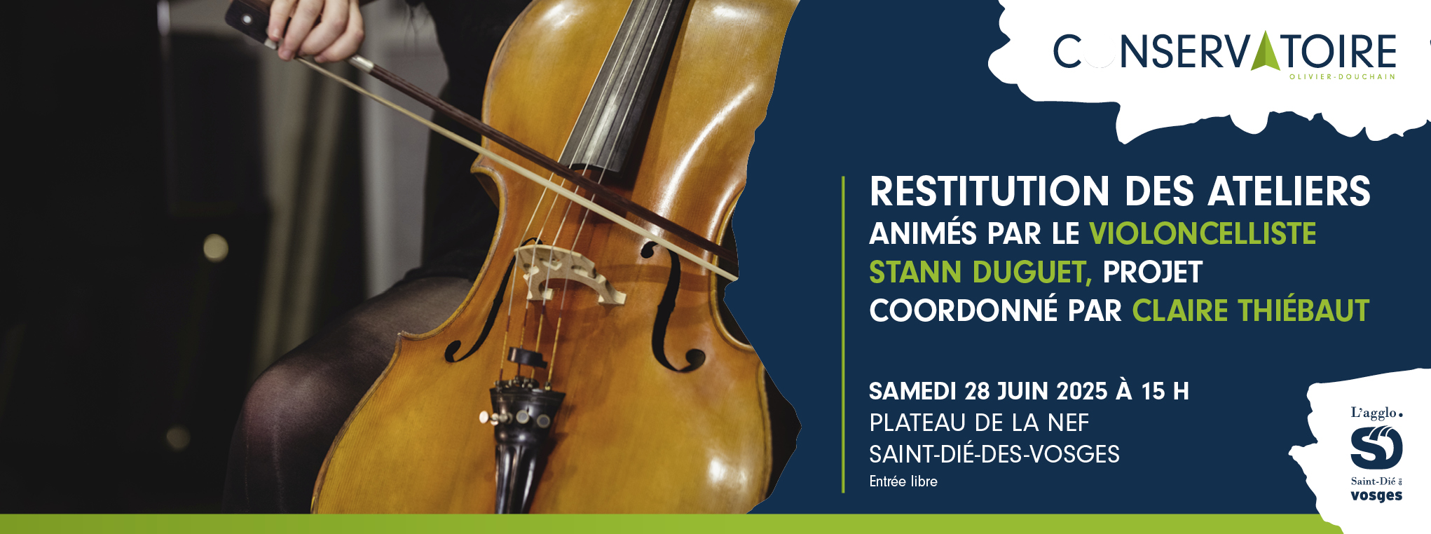 Restitution des ateliers animés par le violoncelliste Stann Duguet Restitution des ateliers animés par le violoncelliste Stann Duguet