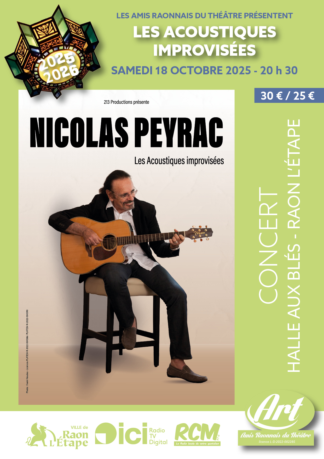 Concert de Nicolas PEYRAC : les acoustiques improvisées