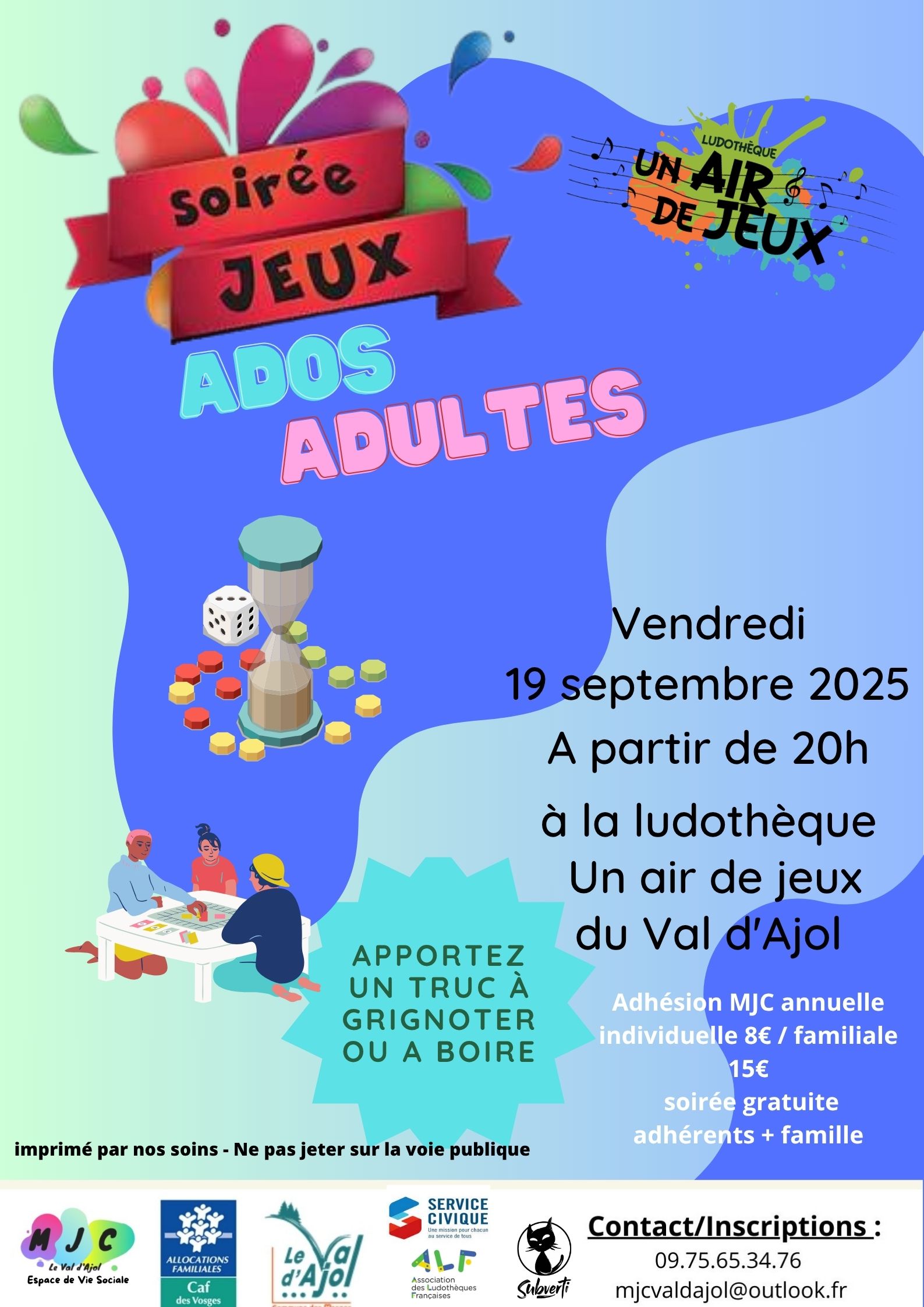 Soirée jeux Soirée jeux