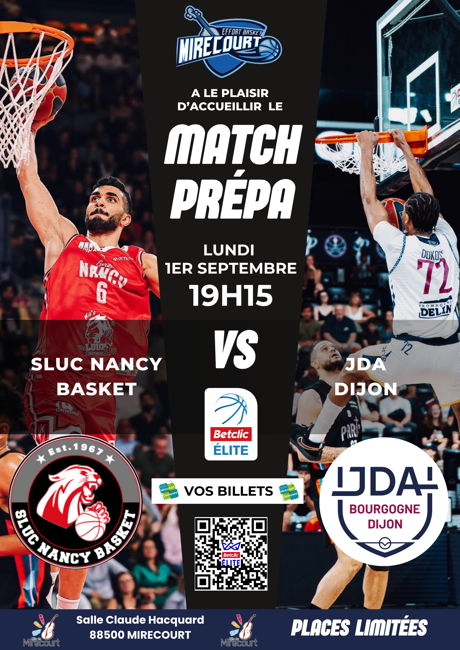 SLUC Nancy Basket / JDA Dijon – Match de préparation SLUC Nancy Basket / JDA Dijon – Match de préparation