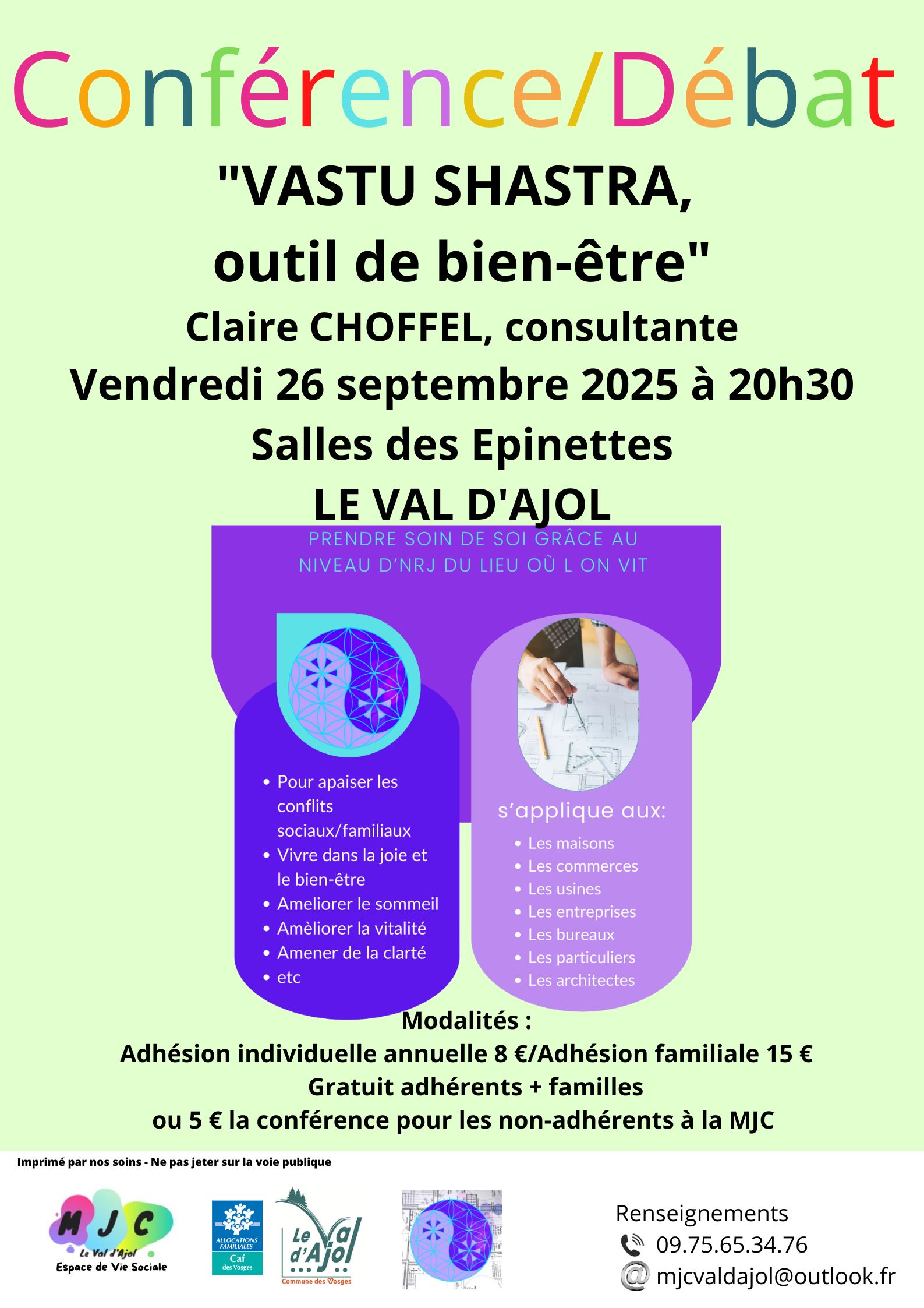 Conférence  » Vastu Shastra, outil de bien-être »