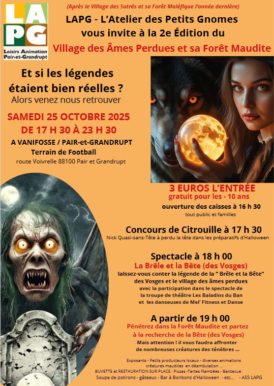 Le Village des Ames Perdues et sa Forêt Maudite + Spectacle