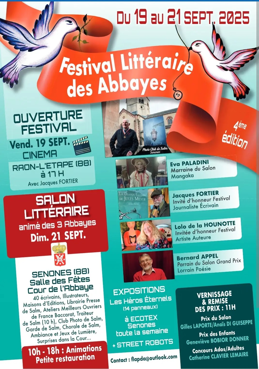 4ème Salon Littéraire Animé des 3 Abbayes Senones 88210
