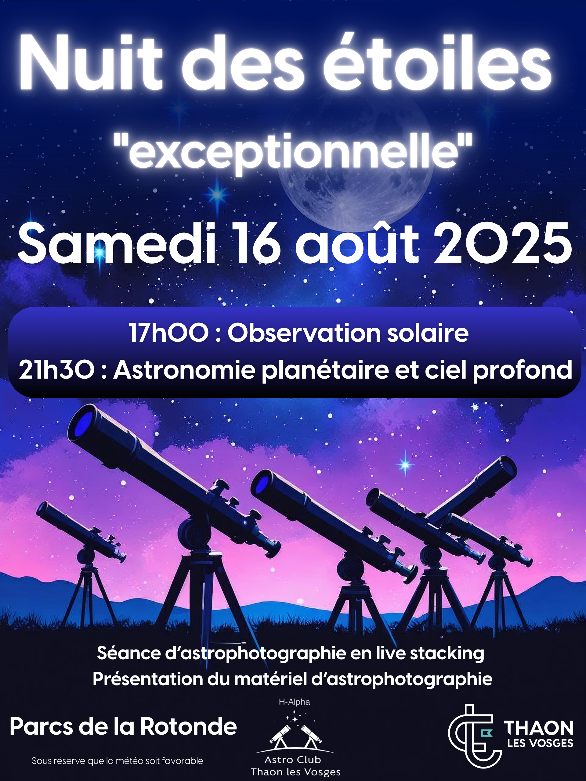 NUIT DES ÉTOILES “EXCEPTIONNELLE” À THAON-LES-VOSGES