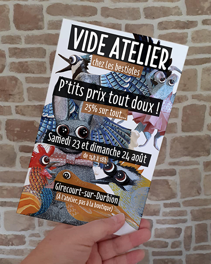 Vide atelier chez les bestioles