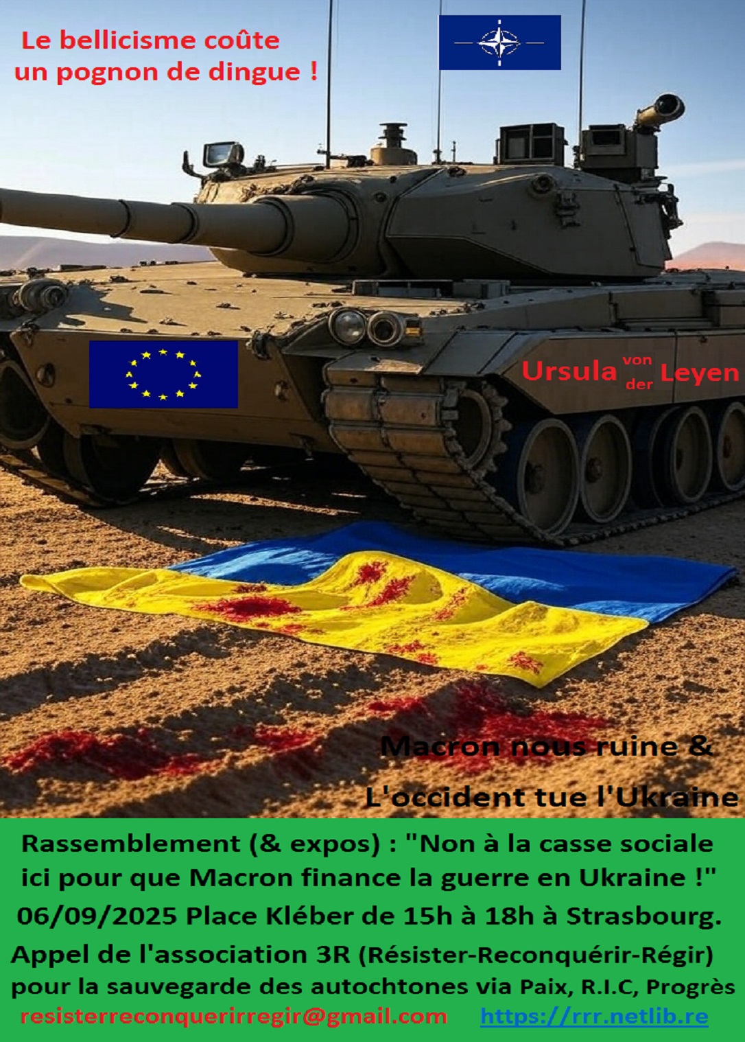 Rassemblement : Non à la casse sociale pour la guerre en Ukraine.