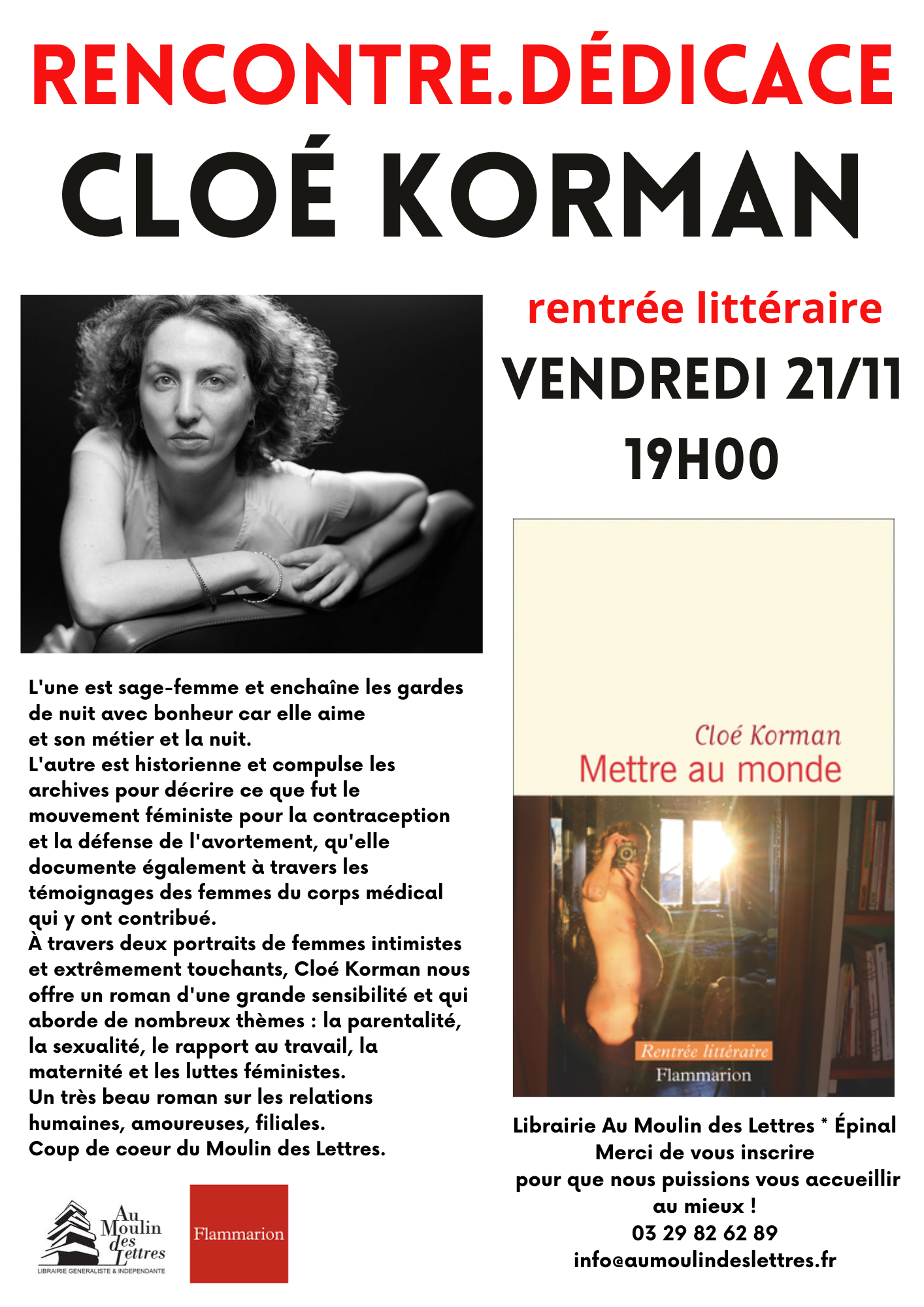 RENCONTRE DÉDICACE AVEC CLOE KORMAN RENCONTRE DÉDICACE AVEC CLOE KORMAN
