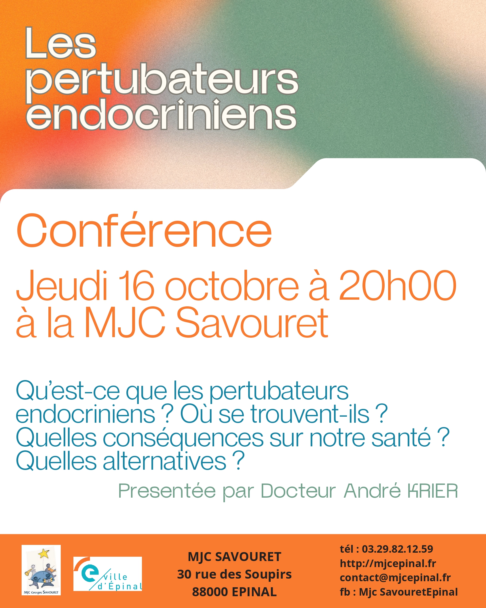 Conférence : Les perturbateurs endocriniens