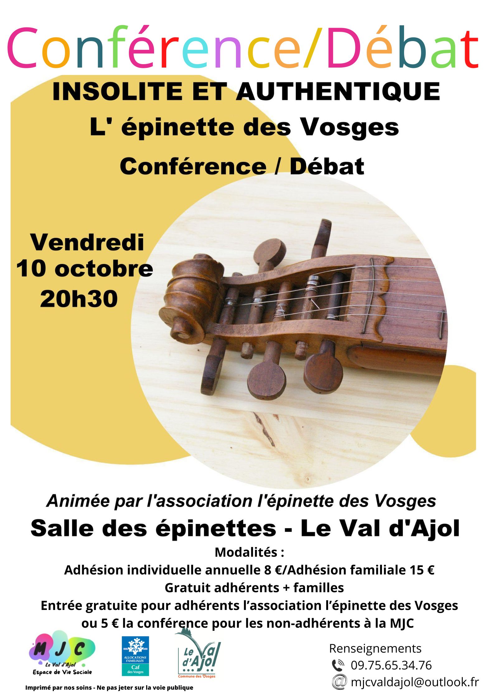 Conférence  » Insolite et authentique – L&rsquo;épinette des Vosges »