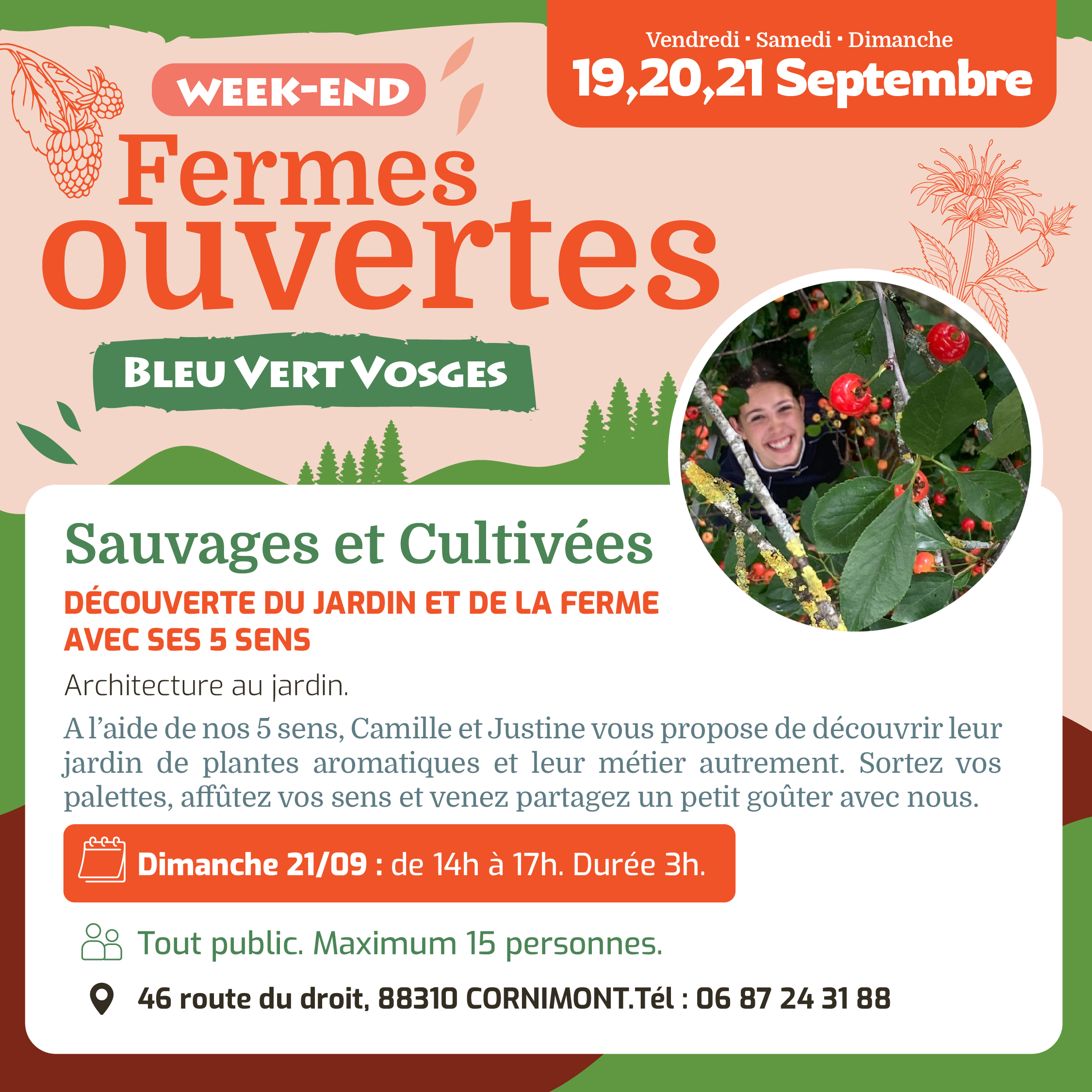 DÉCOUVERTE DU JARDIN ET DE LA FERME AVEC SES 5 SENS