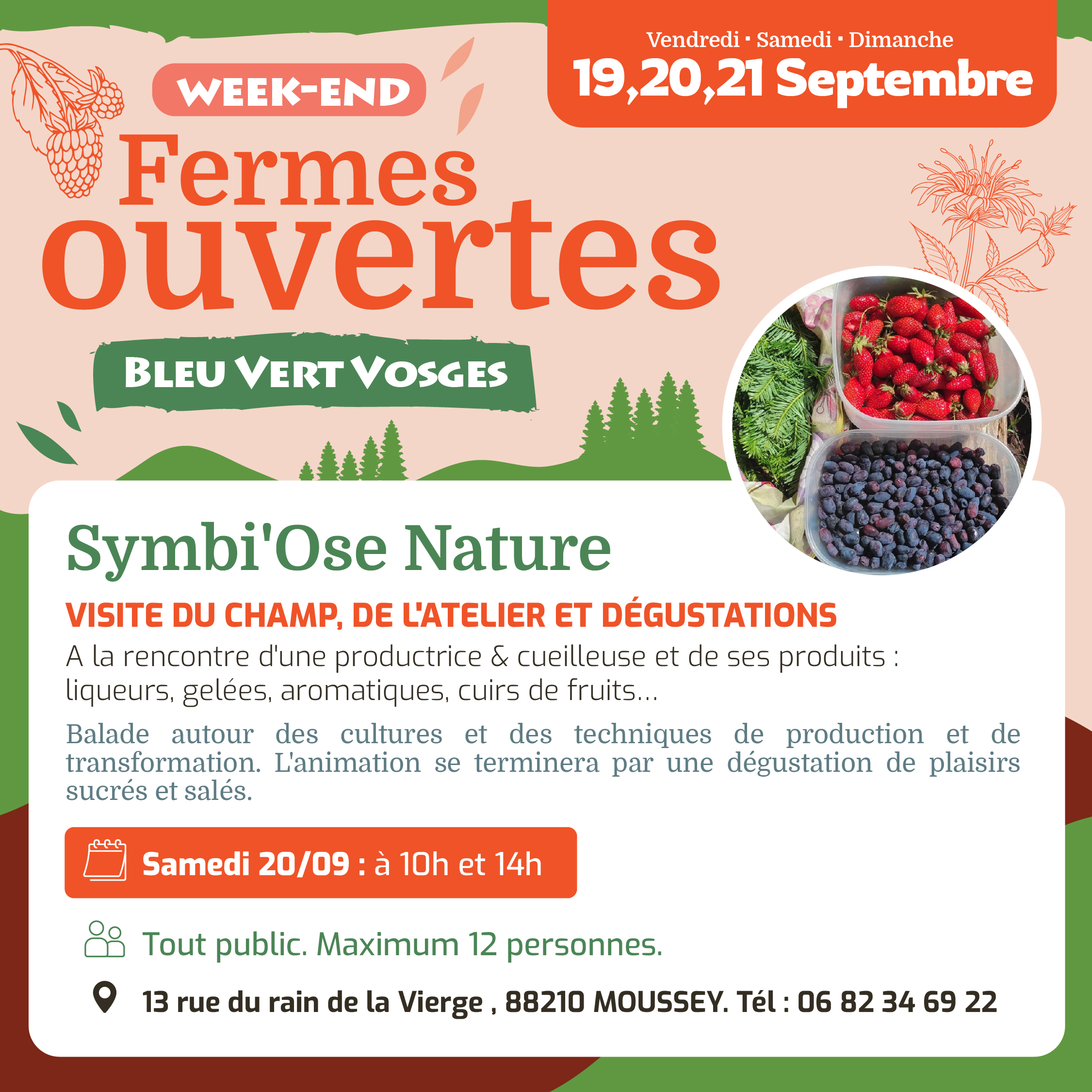 Symbi&rsquo;Ose Nature : VISITE DU CHAMP, DE L&rsquo;ATELIER ET DÉGUSTATIONS