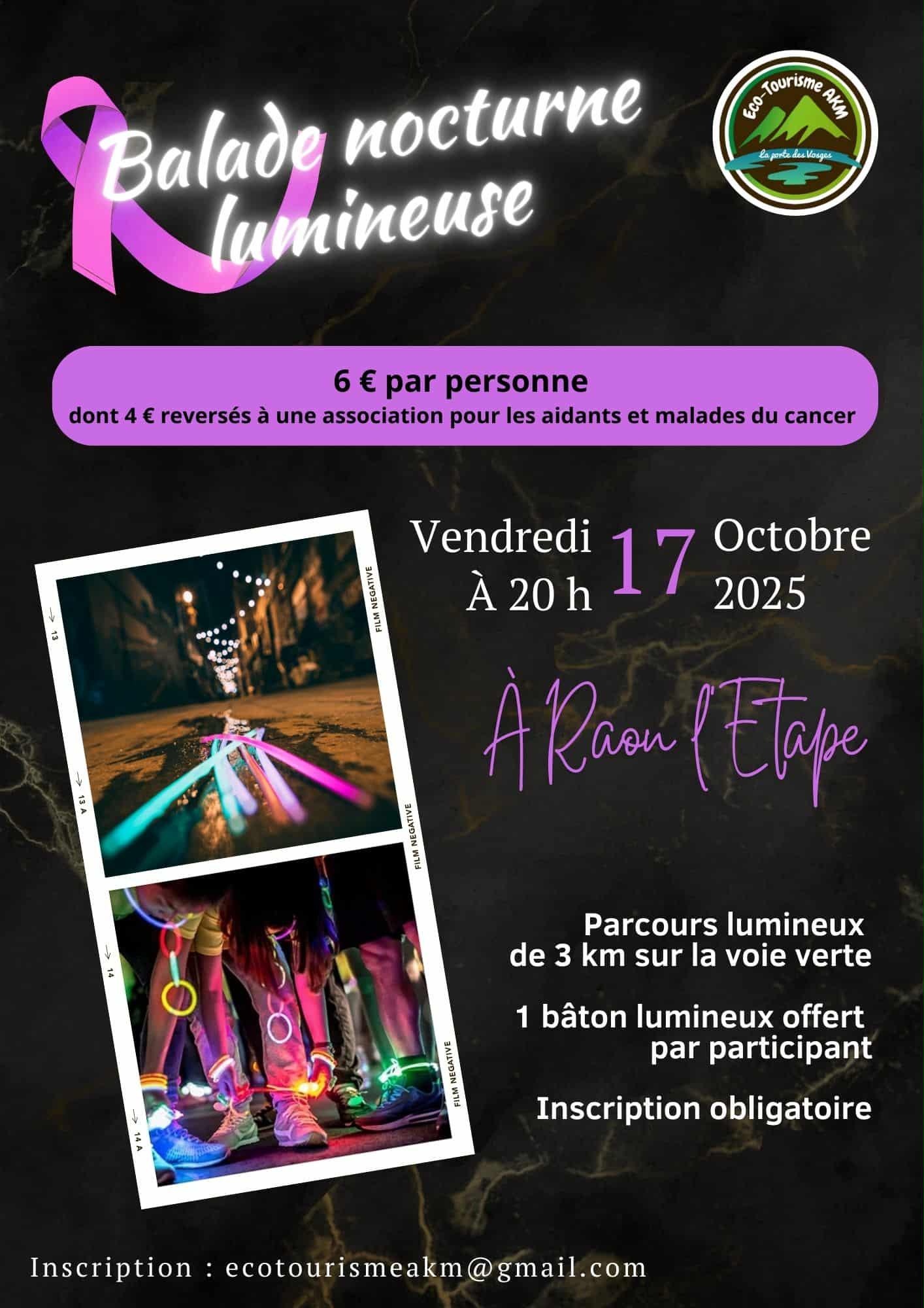 Marche nocturne lumineuse