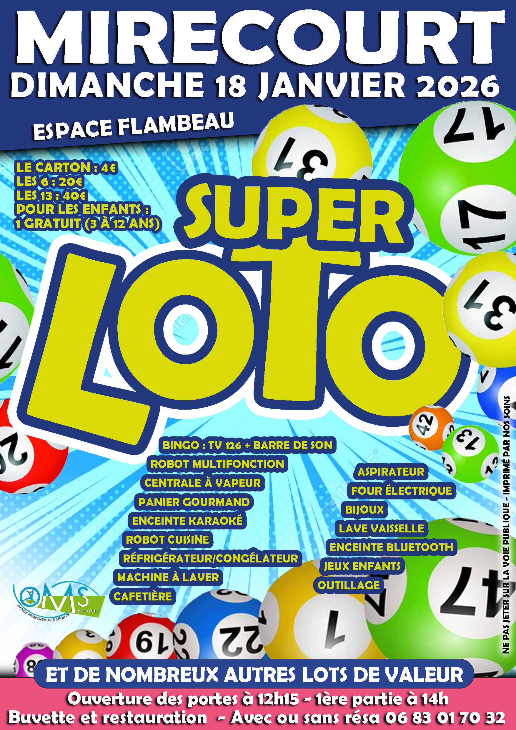 SUPER LOTO DE L’OMS A MIRECOURT 18/01/26