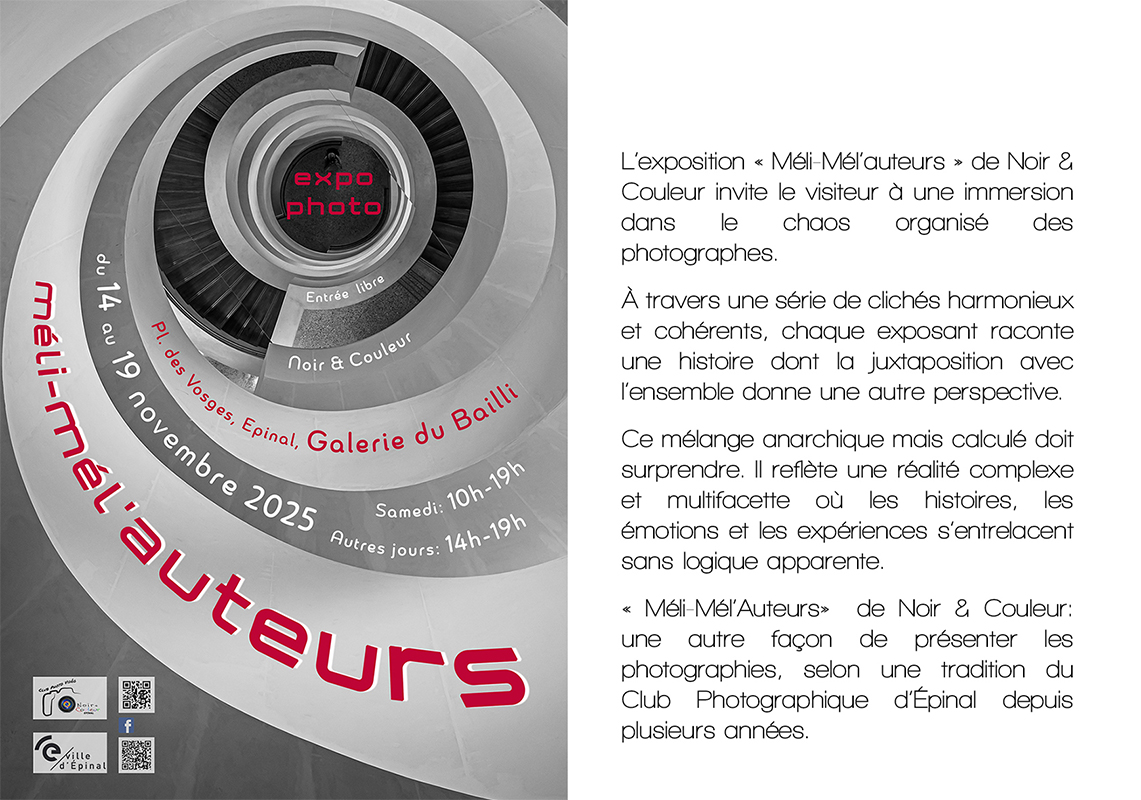 EXPOSITION MELI -MEL'AUTEURS CLUB PHOTO NOIR & COULEUR EXPOSITION MELI -MEL'AUTEURS CLUB PHOTO NOIR & COULEUR