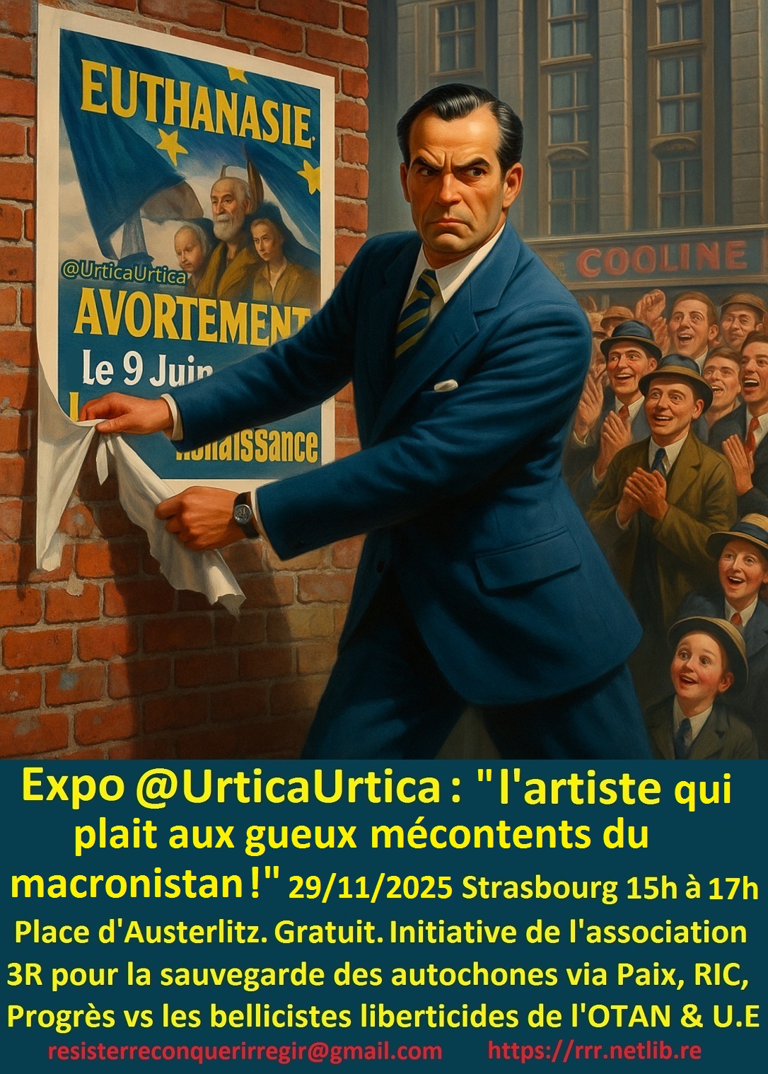 expo : @UrticaUrtica plait aux gueux mécontents du macronistan