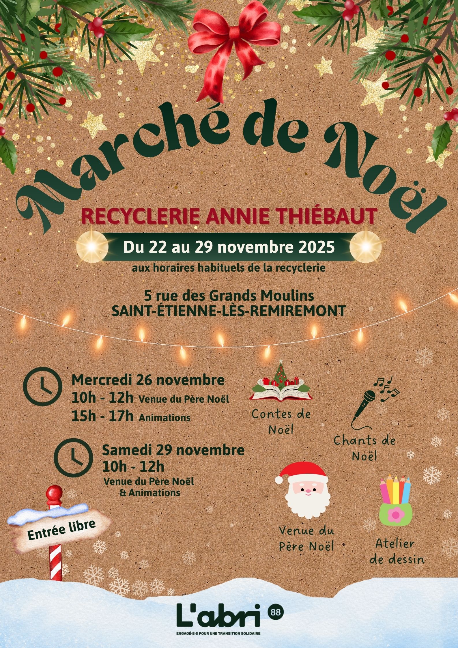 Marché de Noël Solidaire - Recyclerie Annie Thiébaut