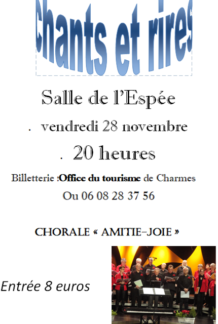 Concert de la chorale Amitié-joie : chants et rires