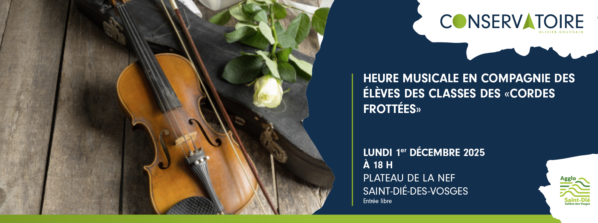 Heure Musicale en compagnie des élèves des classes des cordes frottées