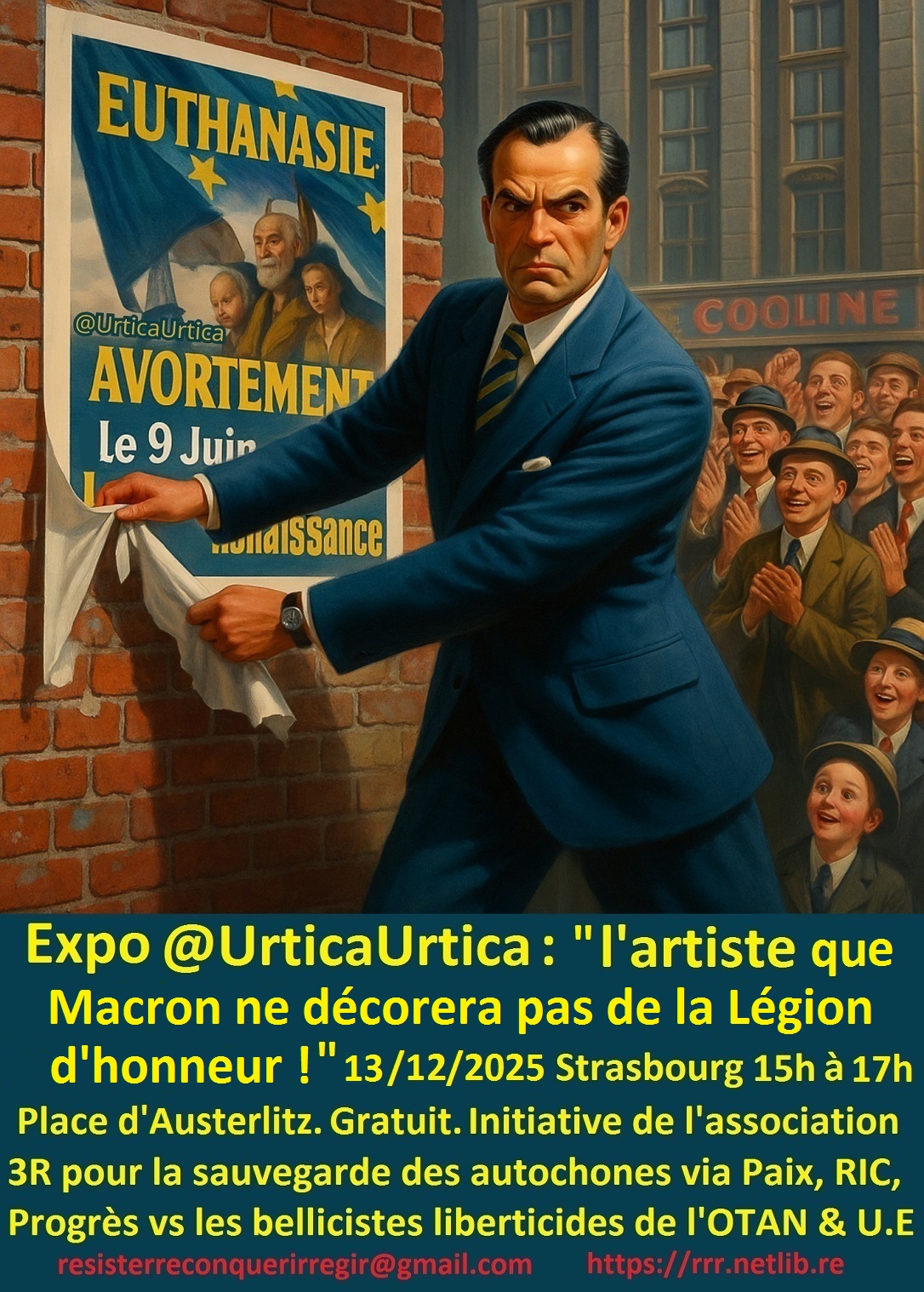 Expo @UrticaUrtica : L’artiste que Macron ne décorera pas ! Expo @UrticaUrtica : L’artiste que Macron ne décorera pas !