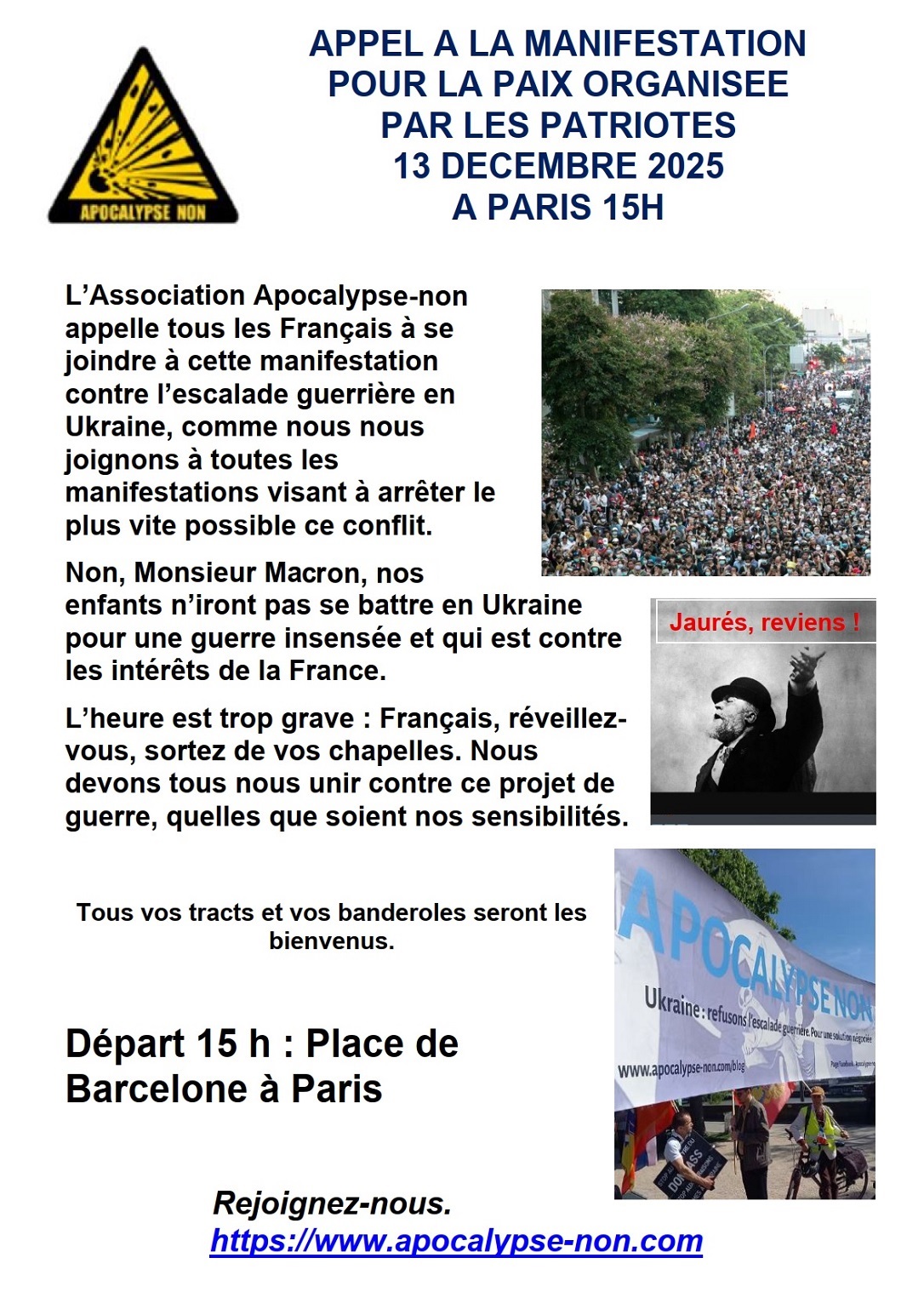 Manif : Ensemble pour la Paix