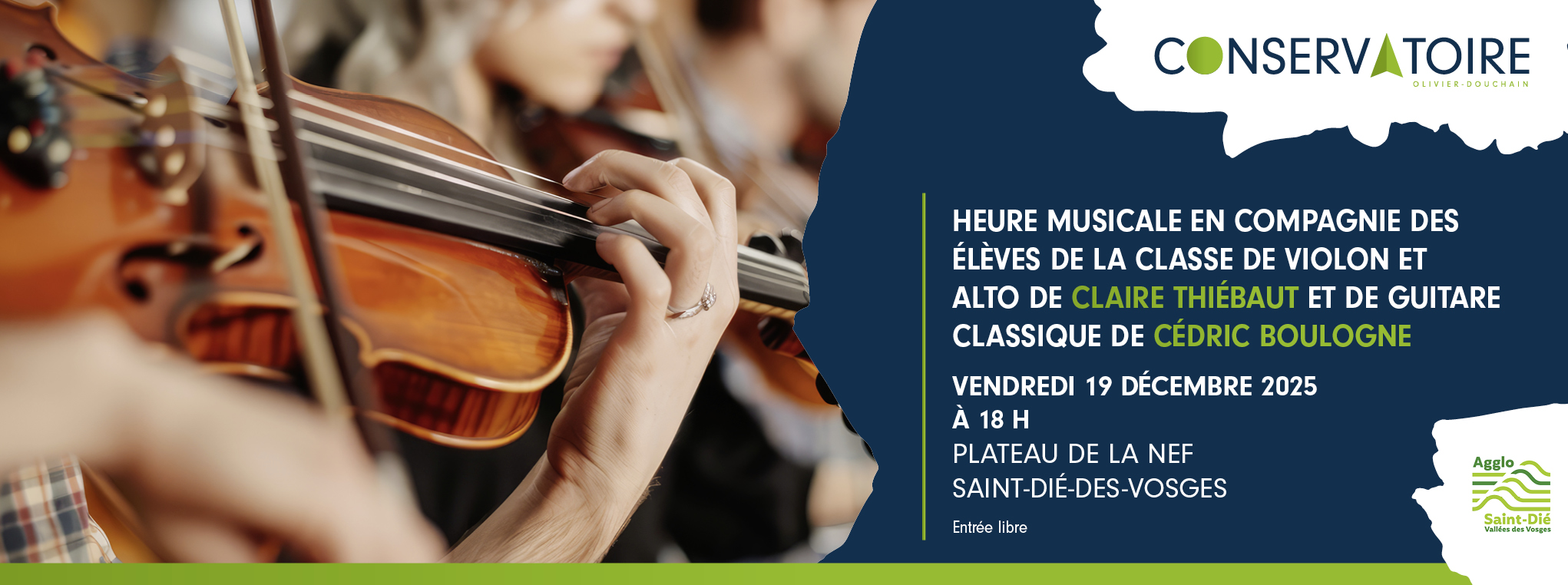 Heure Musicale en compagnie des classes de violon, alo et guitare Heure Musicale en compagnie des classes de violon, alo et guitare