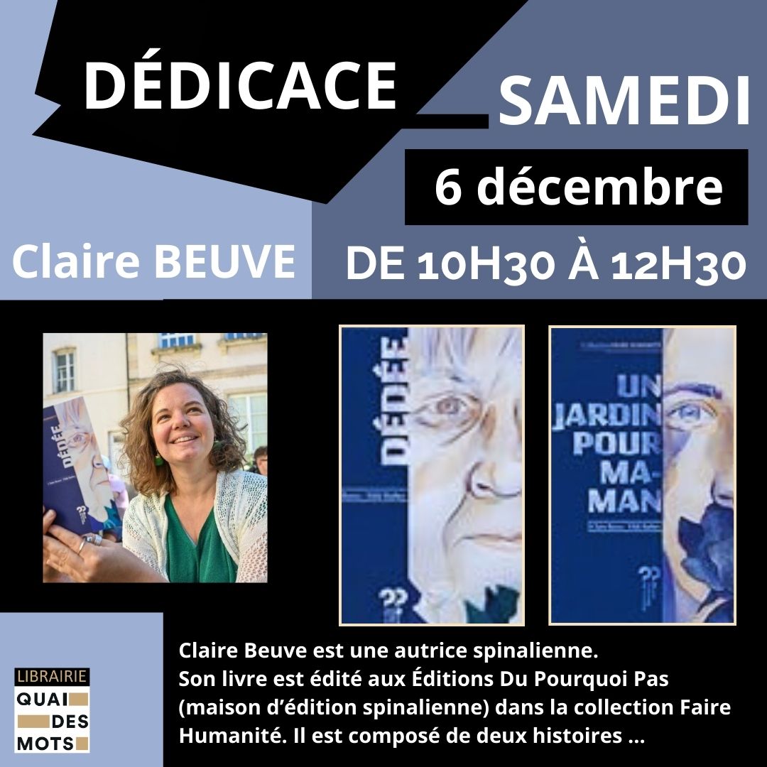 Dédicace de Claire Beuve pour Dédée-Un jardin pour maman