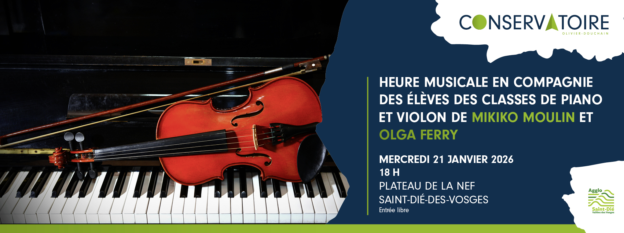 Heure Musicale en compagnie des élèves des classes de piano et violon
