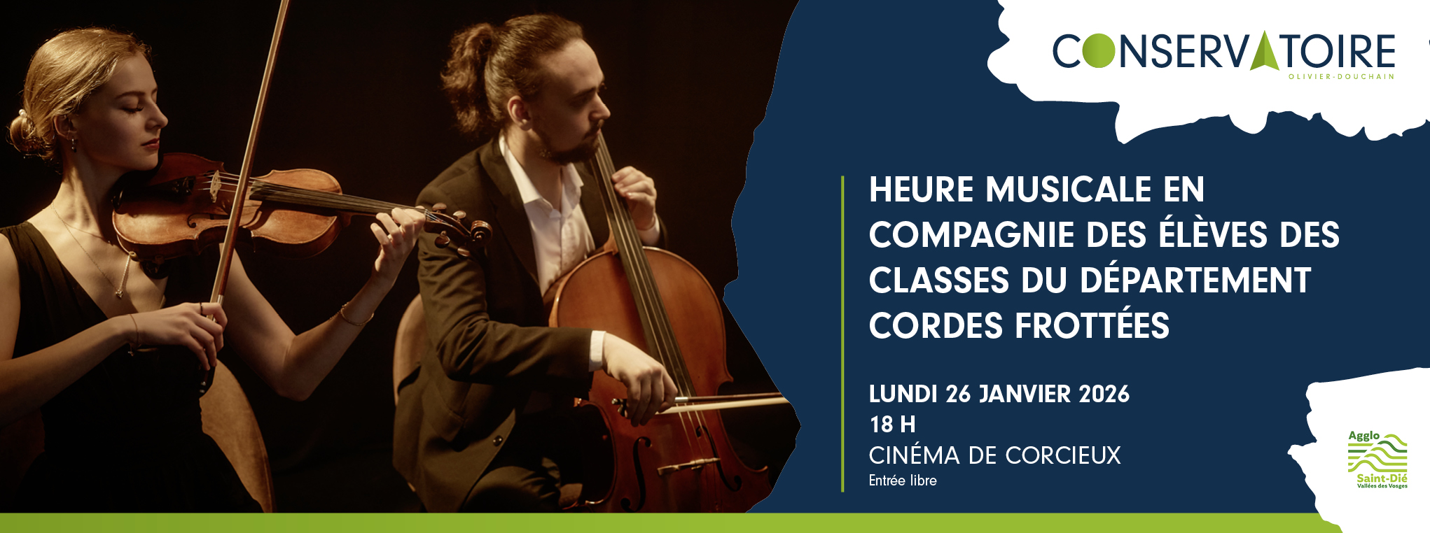 Heure Musicale en compagnie des élèves du département cordes frottées