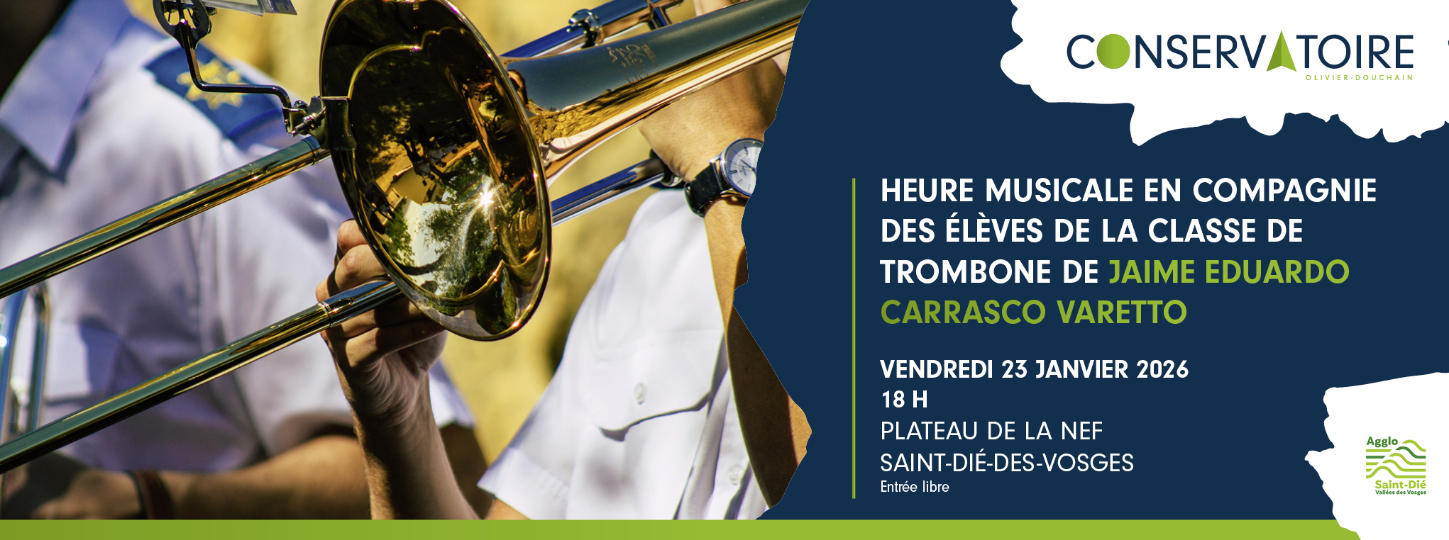 Heure Musicale en compagnie des élèves de la classe de trombone