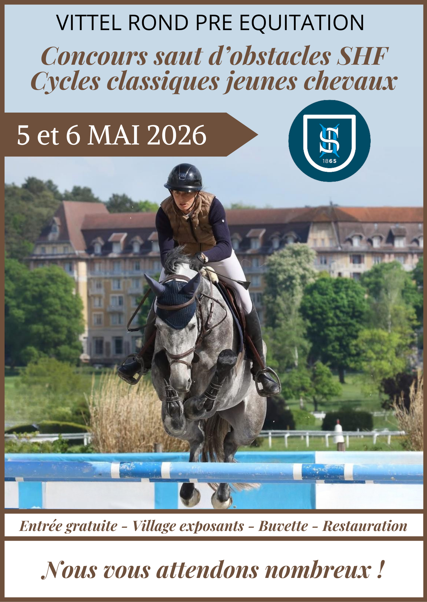 Concours de saut d'obstacles jeunes chevaux